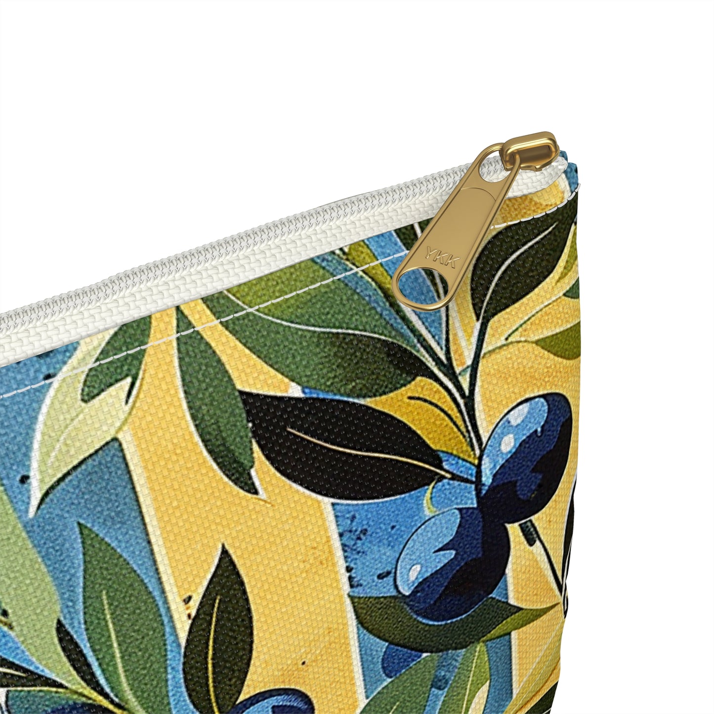 Olive Orchard Stripes Accessory Pouch - "Squeeze" the Day with Mediterranean Charm! Available in 2 sizes.