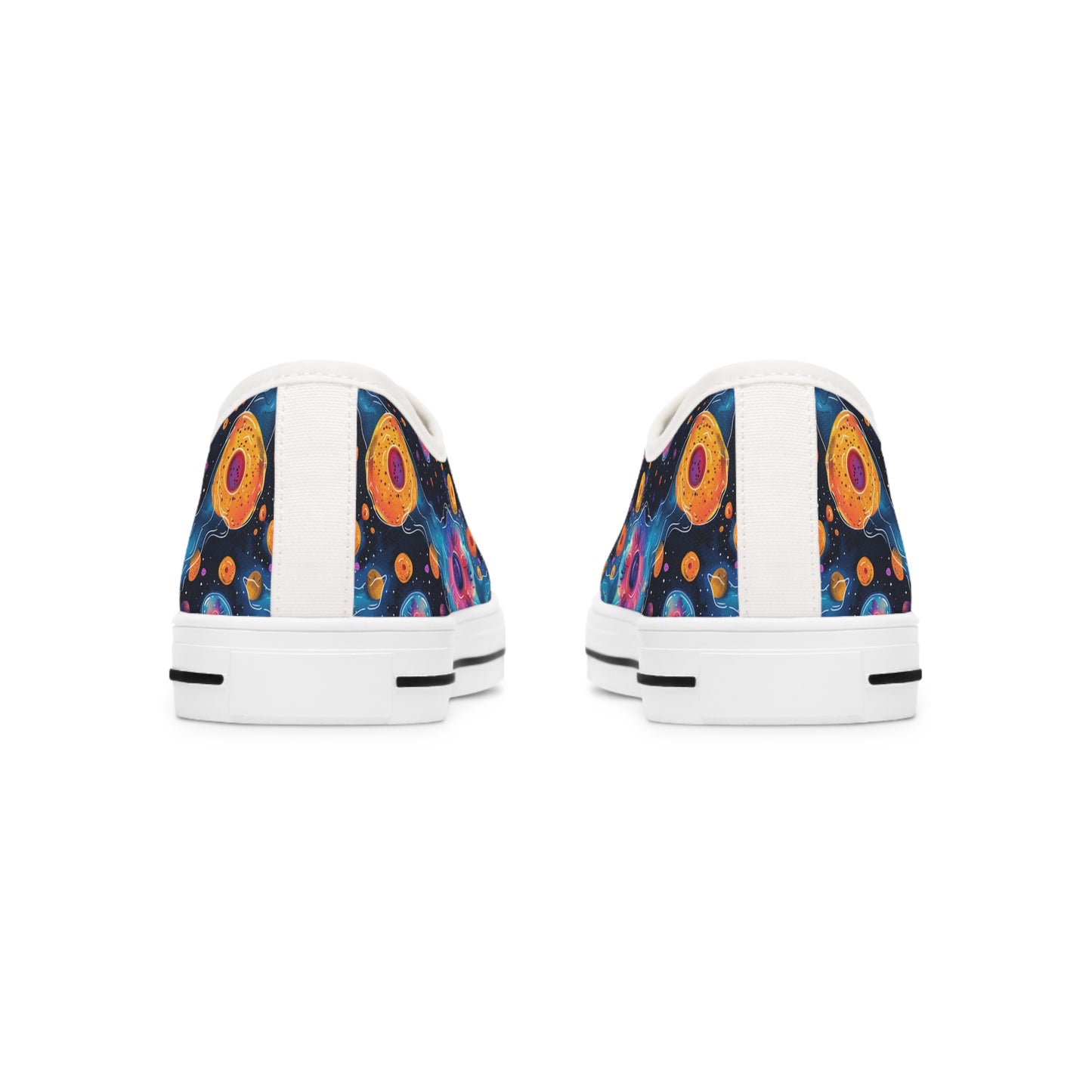 Birth of Celestial Life Ladies' Low Top Sneakers - Step Into the Stars – Where Every Step is a Celestial Adventure!