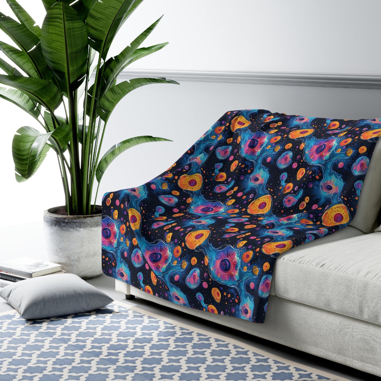 Birth of Celestial Life Sherpa Fleece Blanket - Look into the Origins of the Universe from Your Couch! Available in 2 sizes.