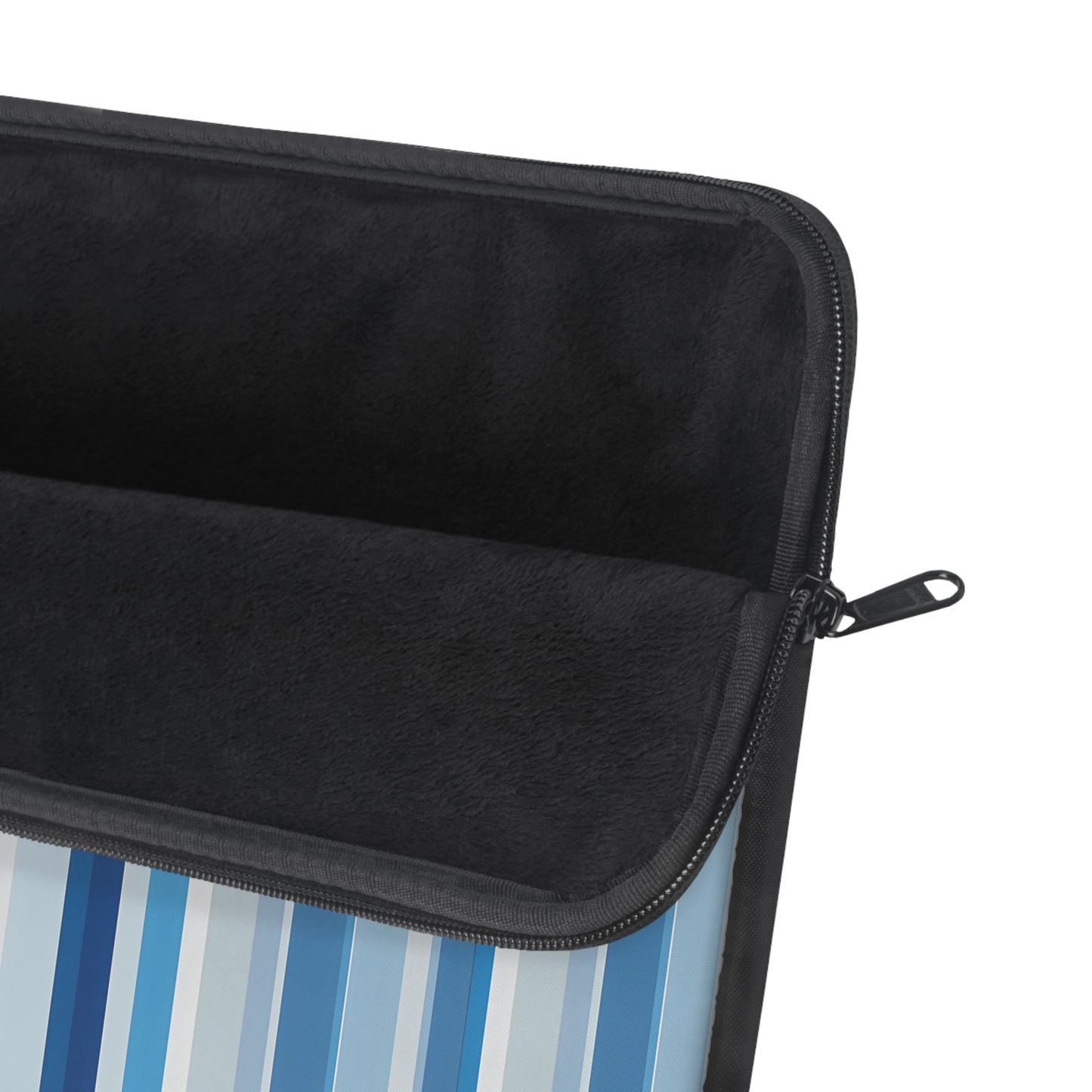 Shades of Light Blue Stripes Laptop Sleeve - Classic Blue and White Meets Tech! Available in 3 Sizes: 12", 13", and 15"