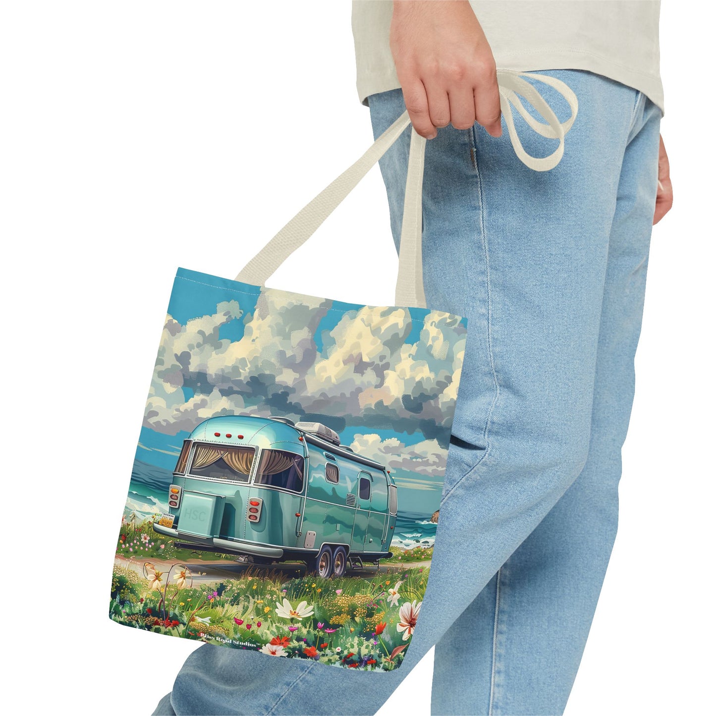 Retro Bliss Adventure Tote Bag - Adventure Awaits, Vintage Style! Available in 3 sizes.