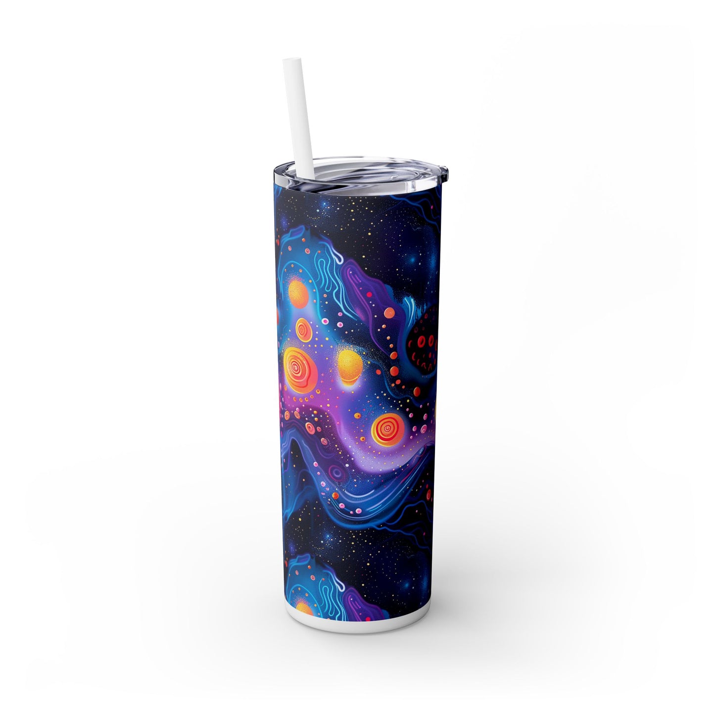 Cosmic Milky Way Skinny Tumbler with Straw - 20 oz. Insulated Stainless Steel - Take the Cosmos with You-One Sip at a Time!