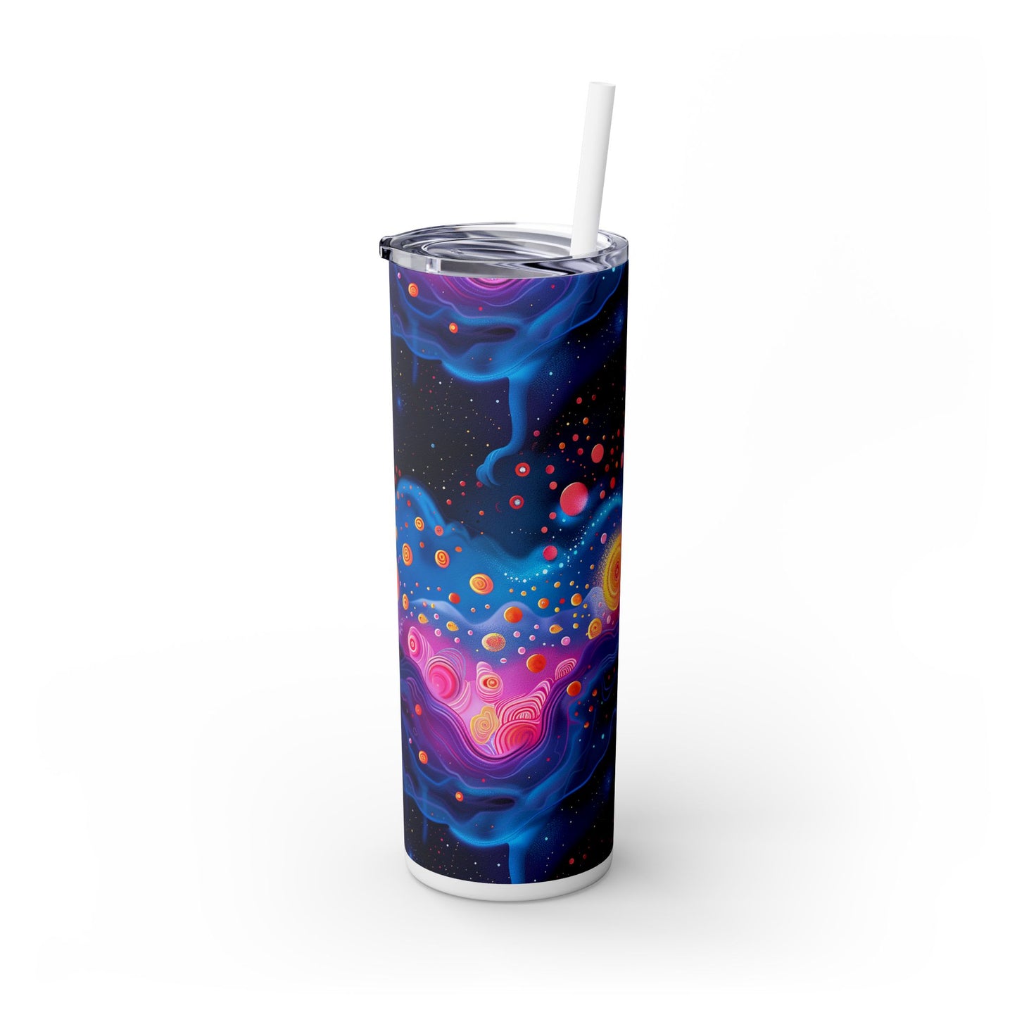 Cosmic Milky Way Skinny Tumbler with Straw - 20 oz. Insulated Stainless Steel - Take the Cosmos with You-One Sip at a Time!