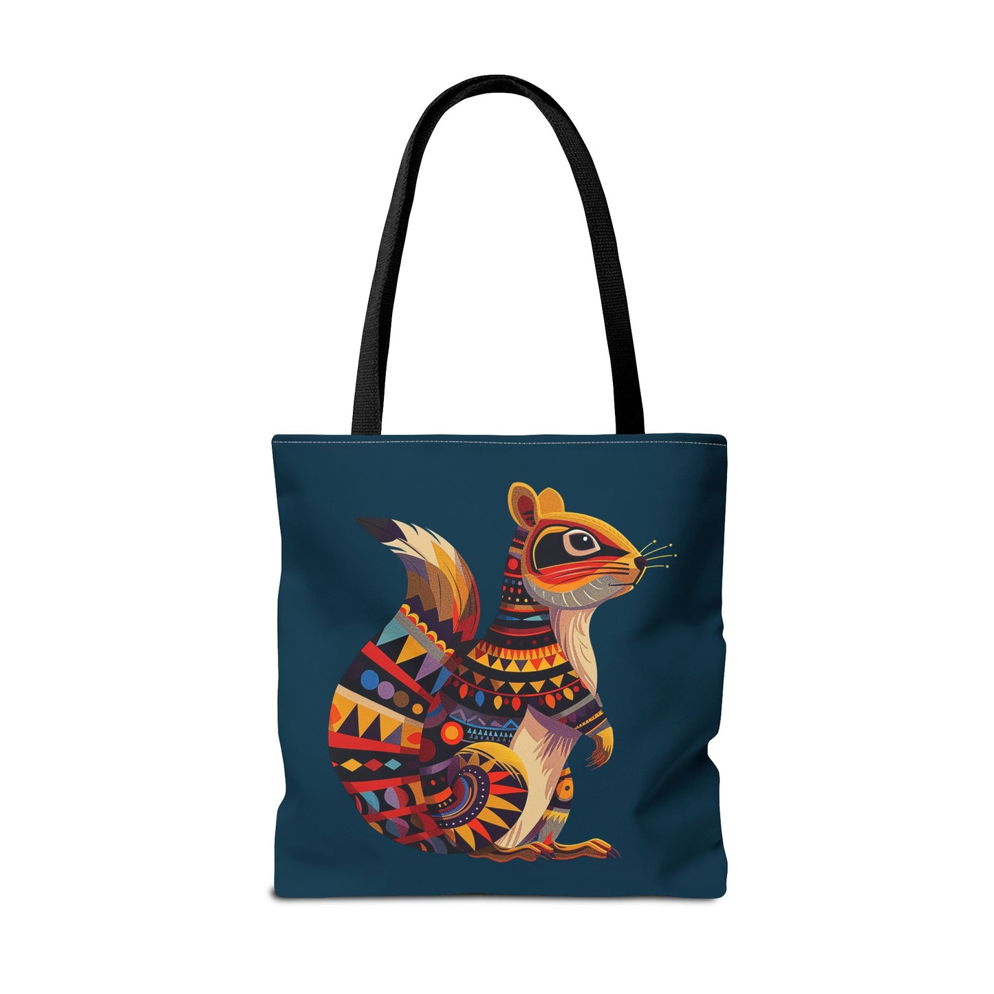 Autumn Squirrel Tote Bag - Wild Whimsy with a Tribal Twist! From our Spirit of the Wild Collection. Available in 3 sizes.