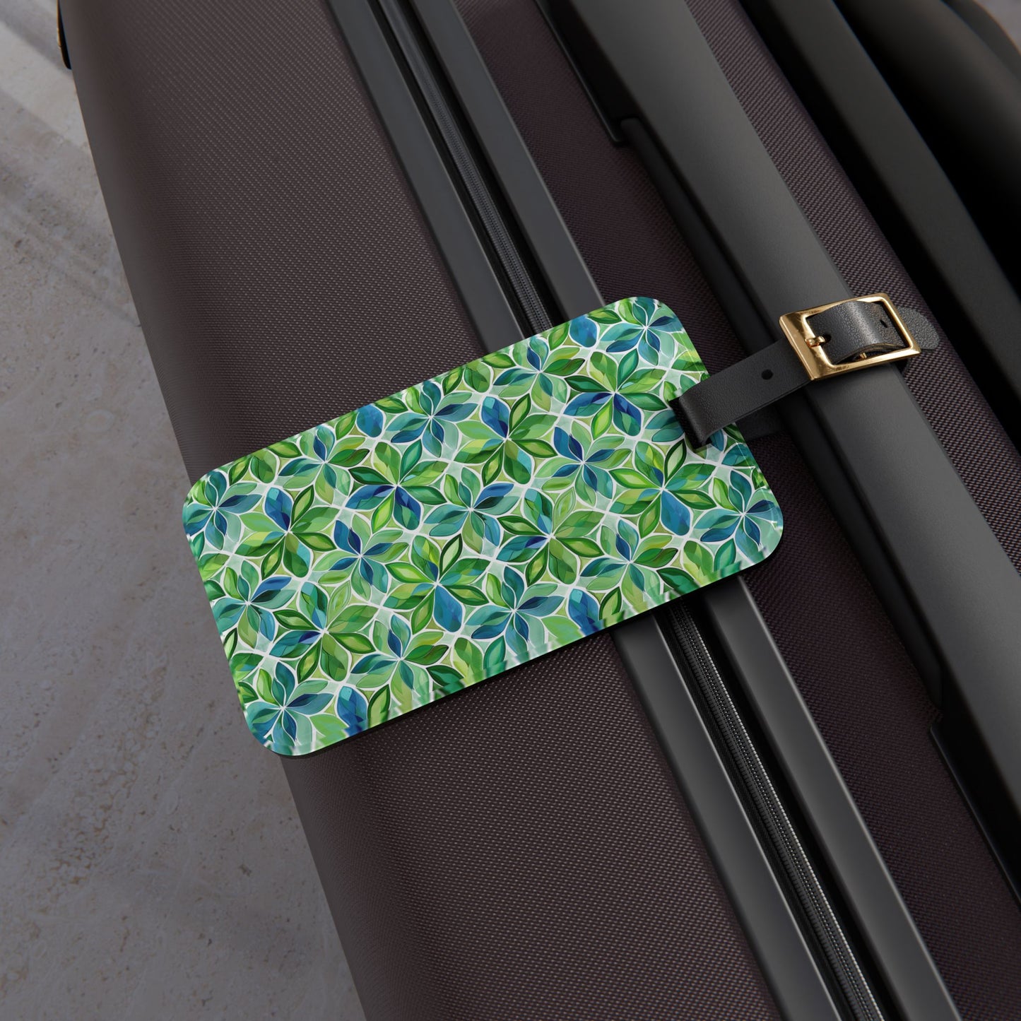 Spring Geo Flowers Acrylic Luggage Tag - Bloom in Style with the Spring Geo Flowers Acrylic Luggage Tag!