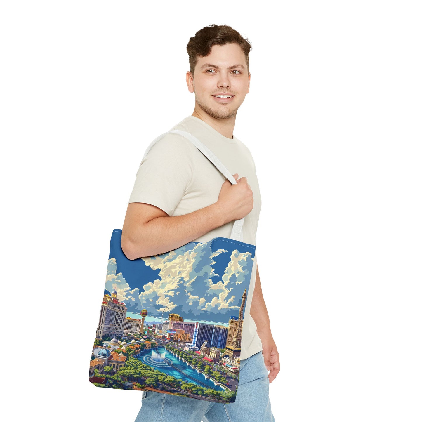 Viva Daytime Las Vegas Tote Bag - Bring the Vegas Vibe to Wherever You Roam! Available in 3 sizes.