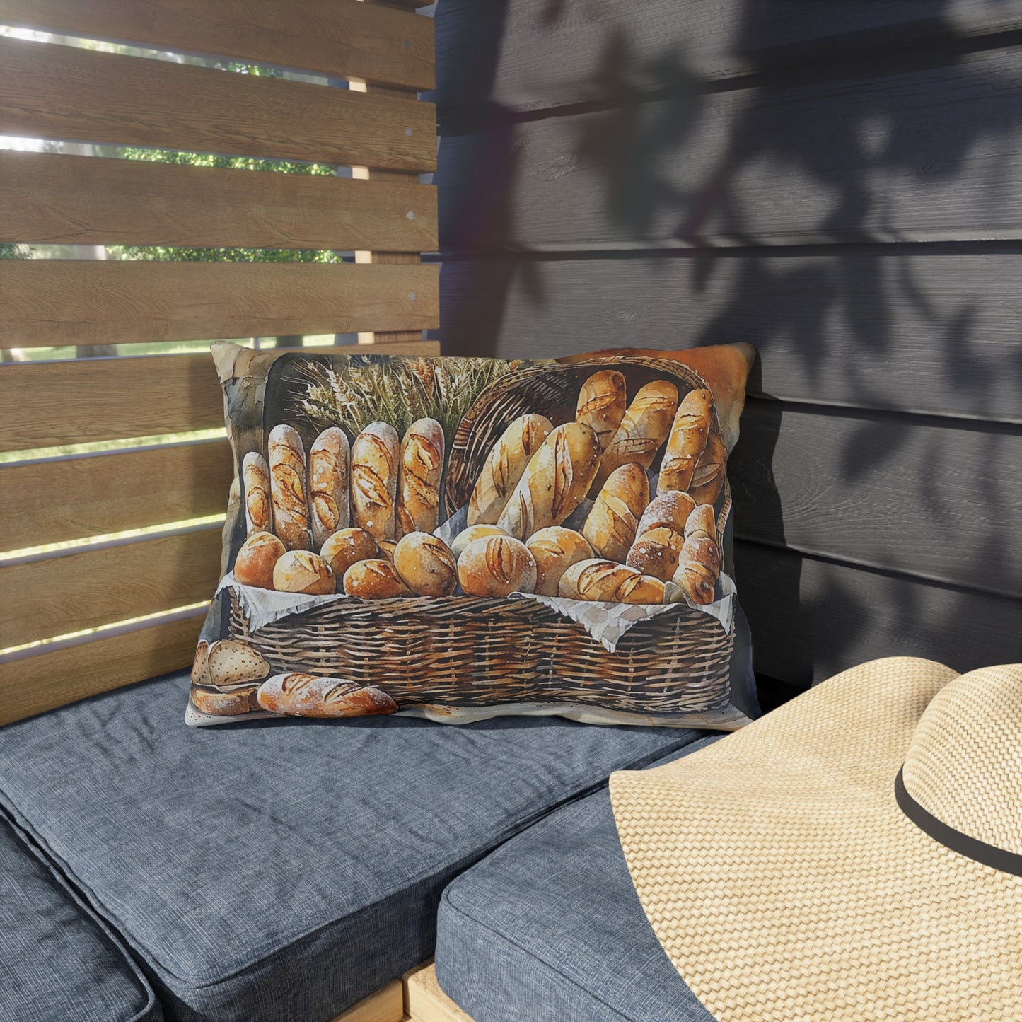Bakery Bliss Outdoor Lumbar Pillow - Spun Polyester - Double-Sided Print - UV-Resistant - Water-Resistant - Lumbar size: 20" x 14"