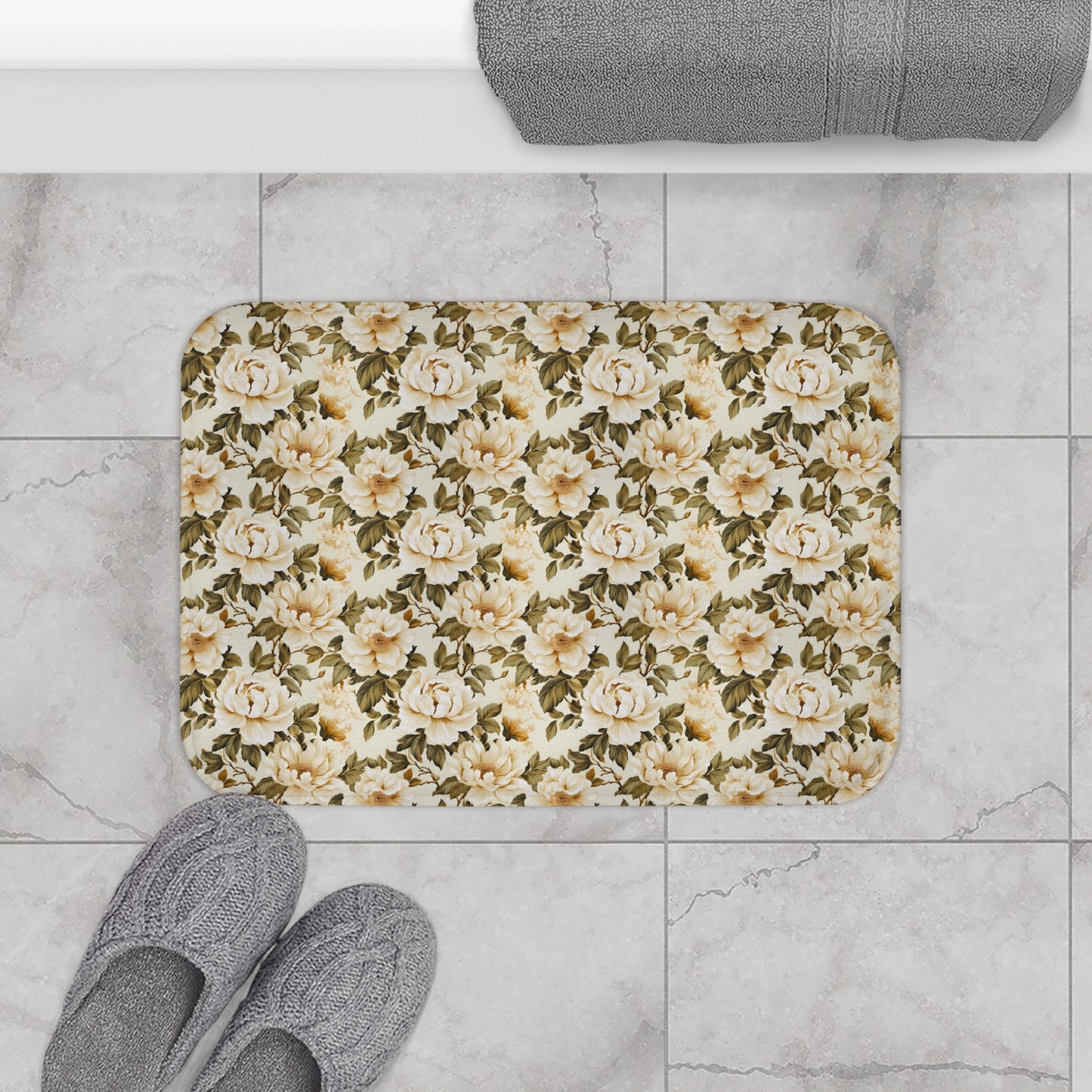 Austen Blooms Bath Mat - Step into Austen's Garden! Available in 2 sizes.