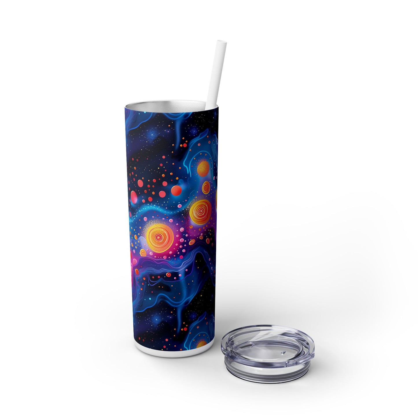 Cosmic Milky Way Skinny Tumbler with Straw - 20 oz. Insulated Stainless Steel - Take the Cosmos with You-One Sip at a Time!