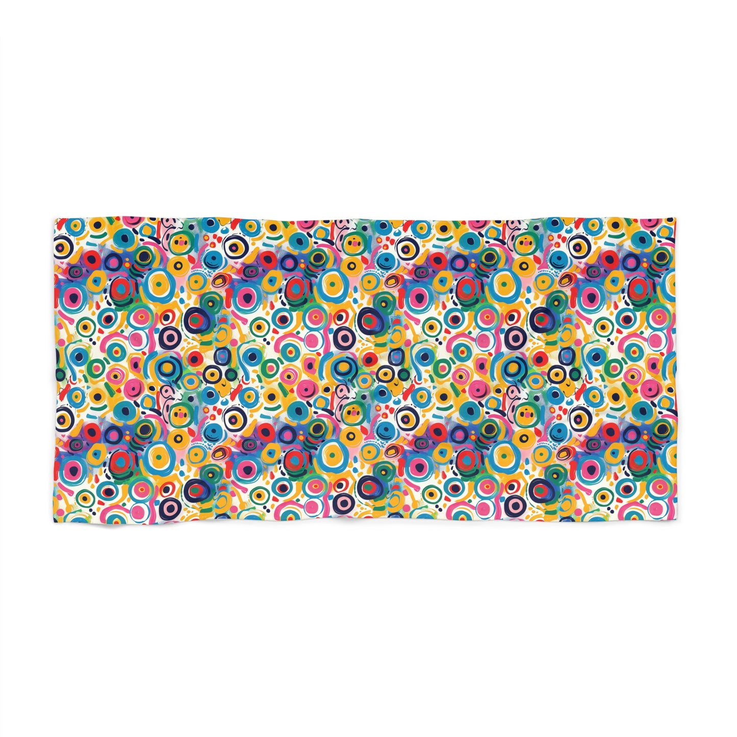 Pop Art Swirls Luxurious Beach Towel - Make Waves with Every Towel - Color Your Coastline with Pop Art Swirls!