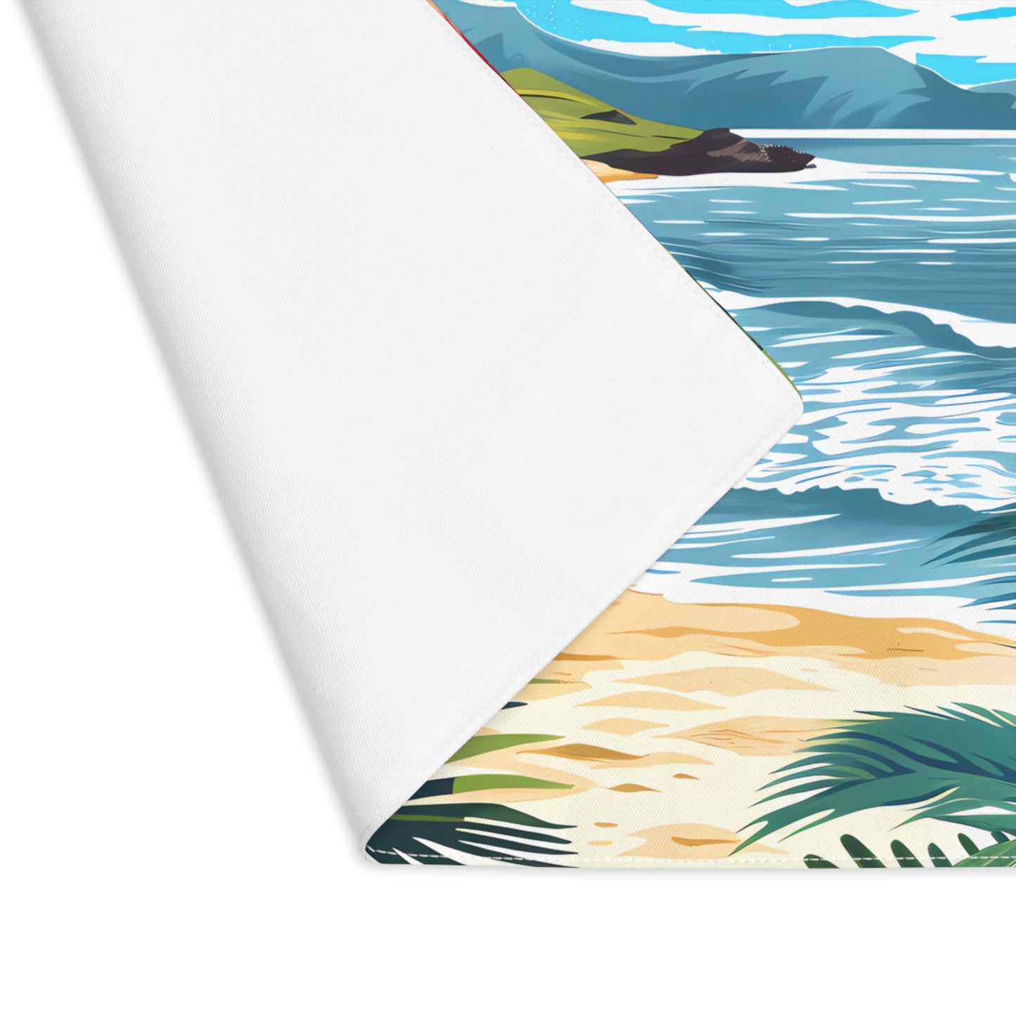 Hawaiian Dreamscape Placemat - Bring the Serenity of a Hawaiian Beach to Your Table! Cotton Twill - 18" x 14"