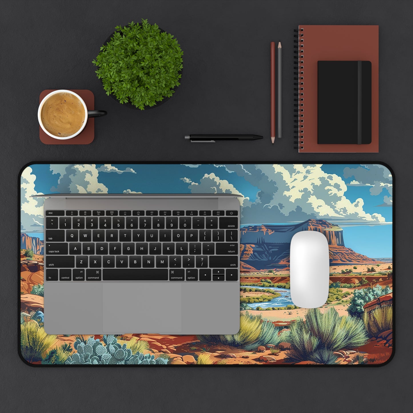 Desert Trails Desk Mat (Desk Pad) - Explore Your Workspace with our Desert Trails Mat! Available in 3 sizes.