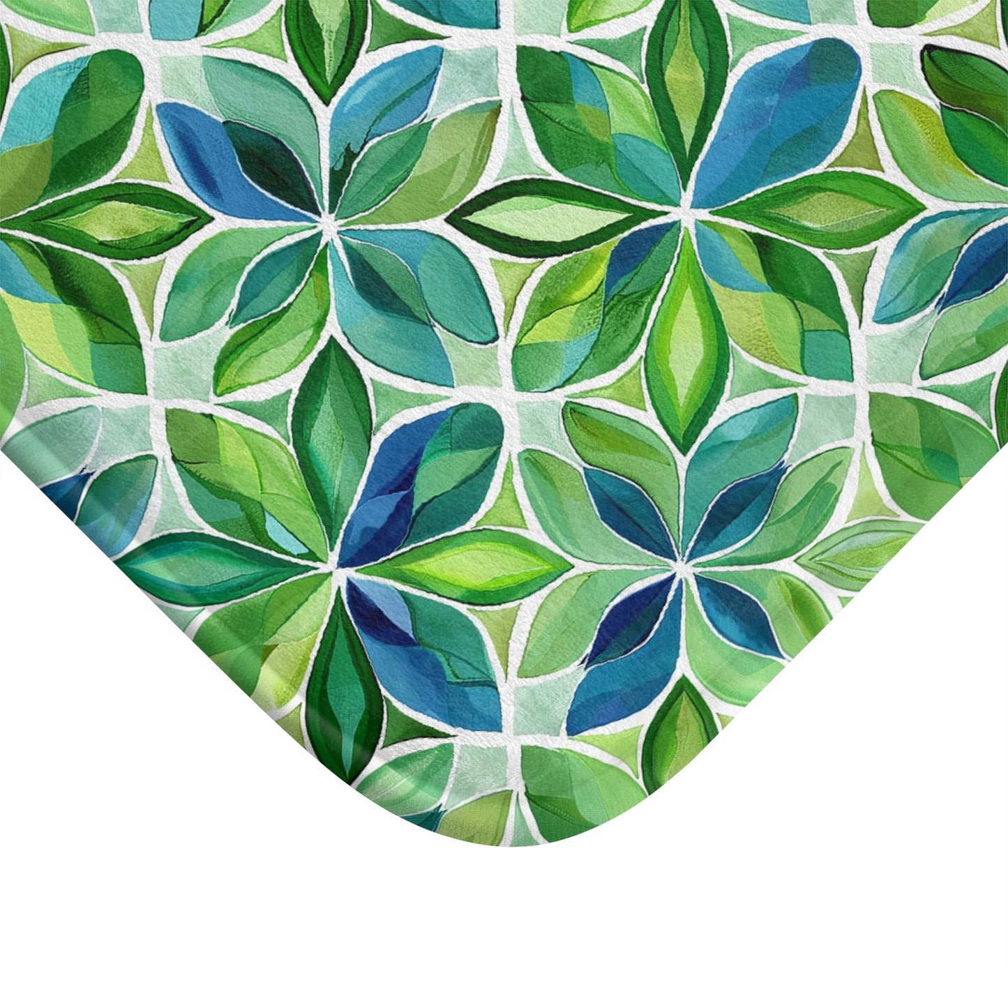 Spring Geo Bath Mat - Step into a Kaleidoscope of Color and Style! Available in 2 sizes.