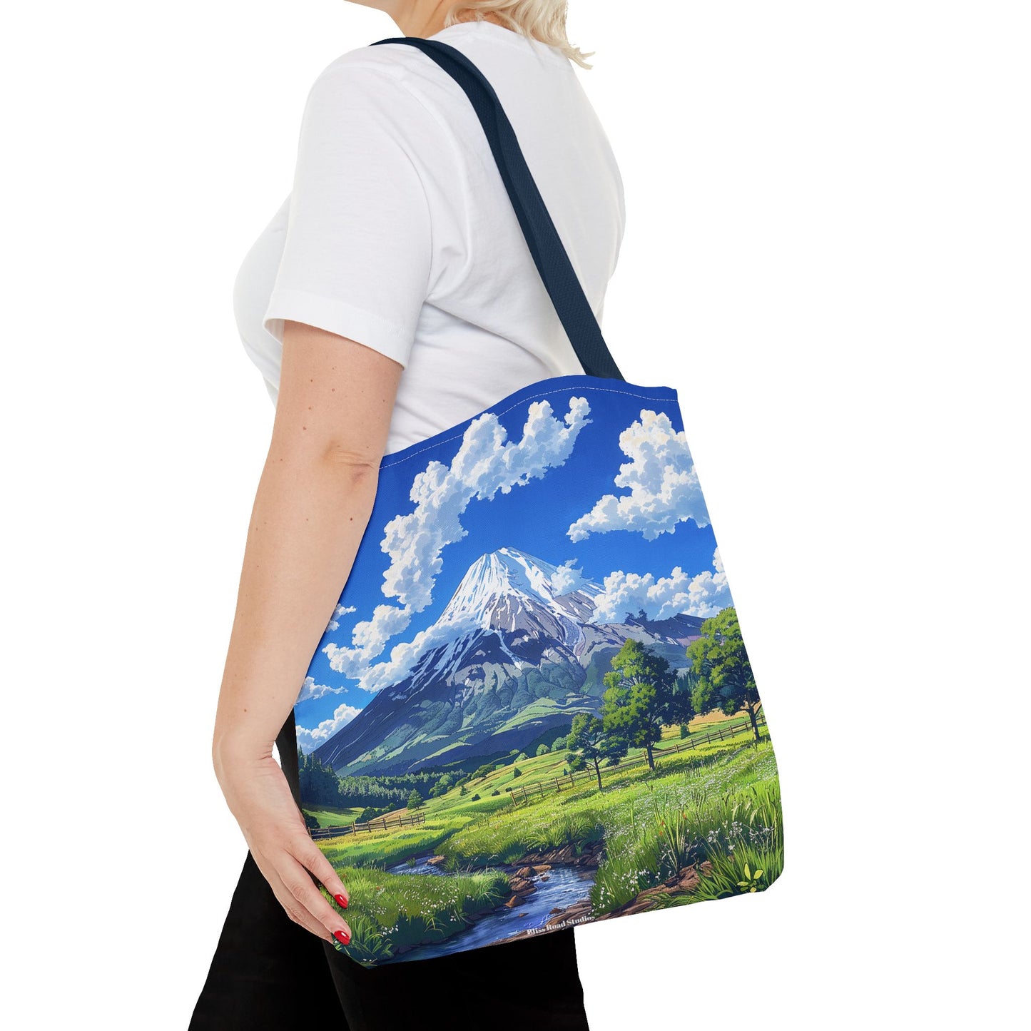 Mount Fuji Serenity Tote Bag - Carry the Tranquil Beauty of Japan's Iconic Peak! Available in 3 sizes.