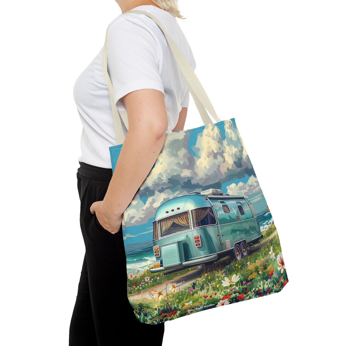 Retro Bliss Adventure Tote Bag - Adventure Awaits, Vintage Style! Available in 3 sizes.