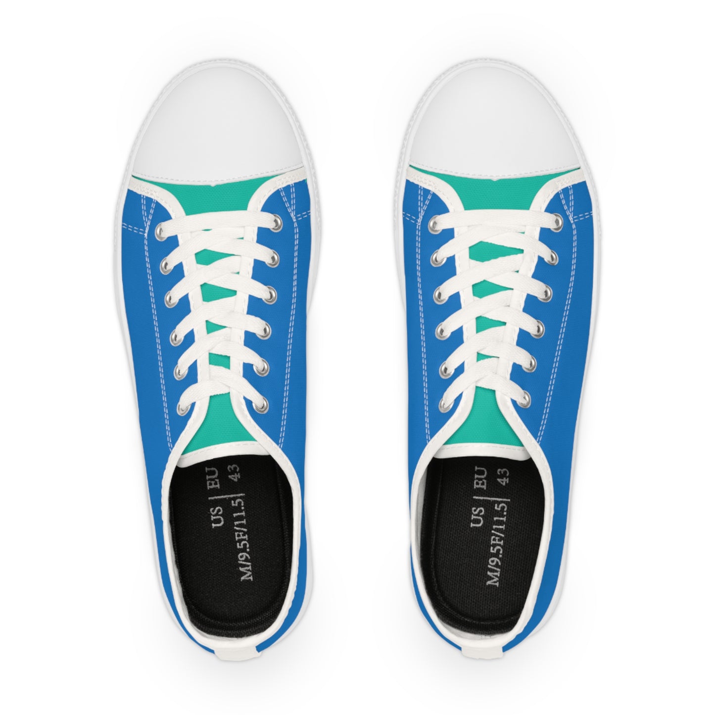 Blue Paradise Men's Two-Tone Low Top Sneakers - Feel the Ocean Breeze When Wearing Your Blue Paradise Sneakers!