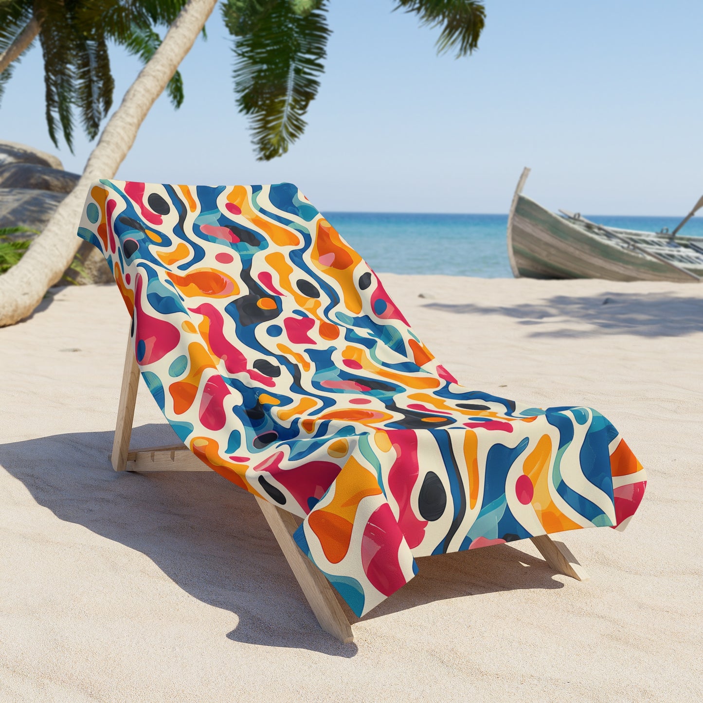 Oceanic Color Splash Luxurious Beach Towel - Dive into Colorful Comfort with Oceanic Color Splash! Available in 2 sizes.