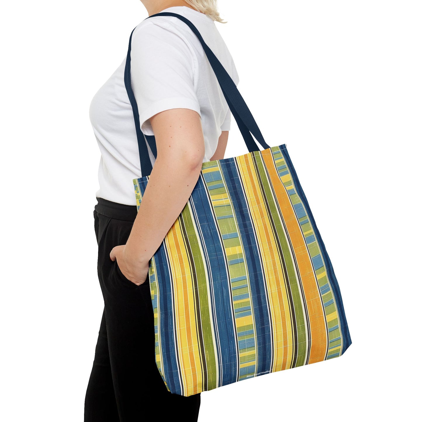Summer Stripes Delight Tote Bag - Stride into Summer with Striped Elegance! Available in 3 sizes.