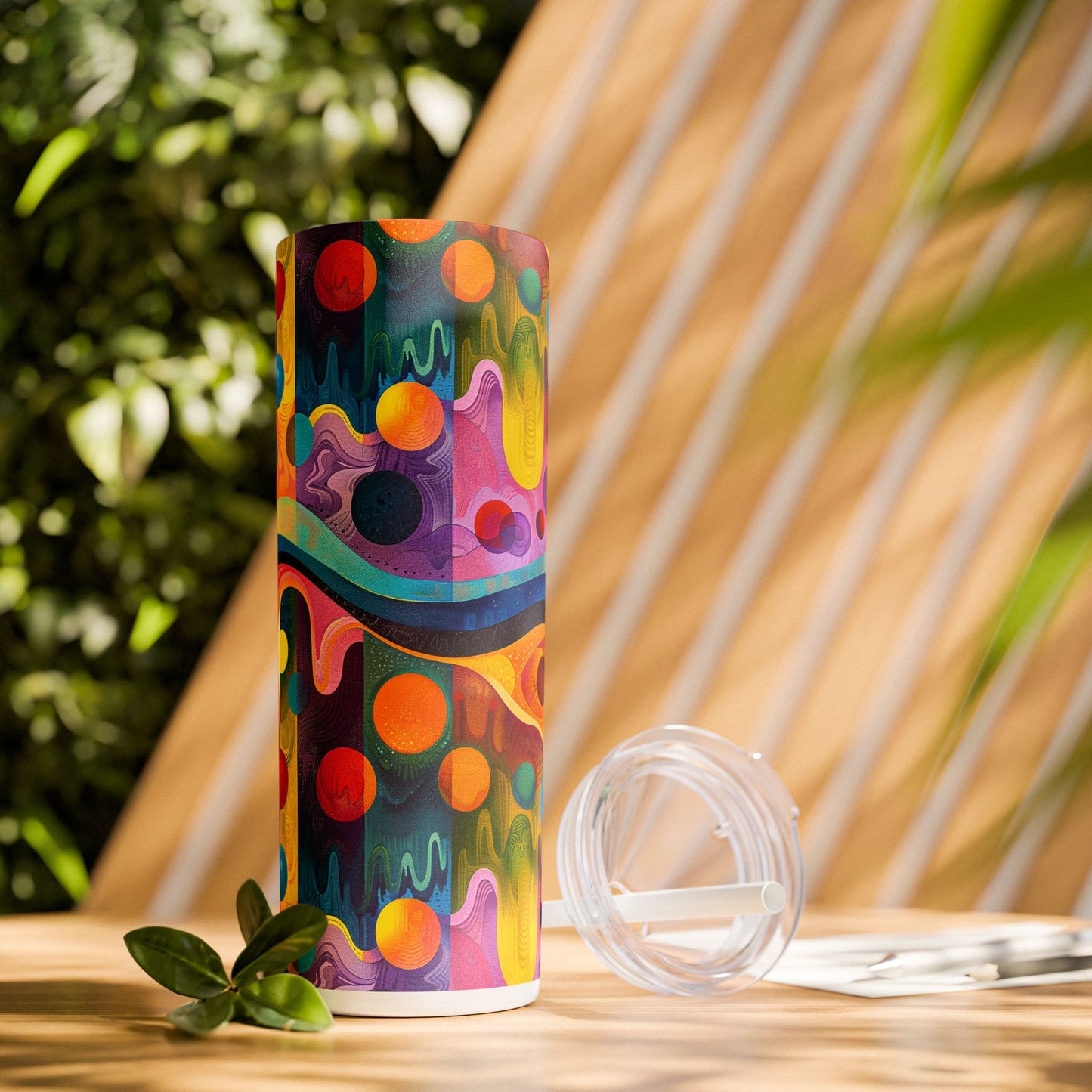 Color Wave Skinny Tumbler with Straw - 20 oz. Insulated Stainless Steel - Sip in Style with a Color Wave that Keeps Your Drinks Just Right!