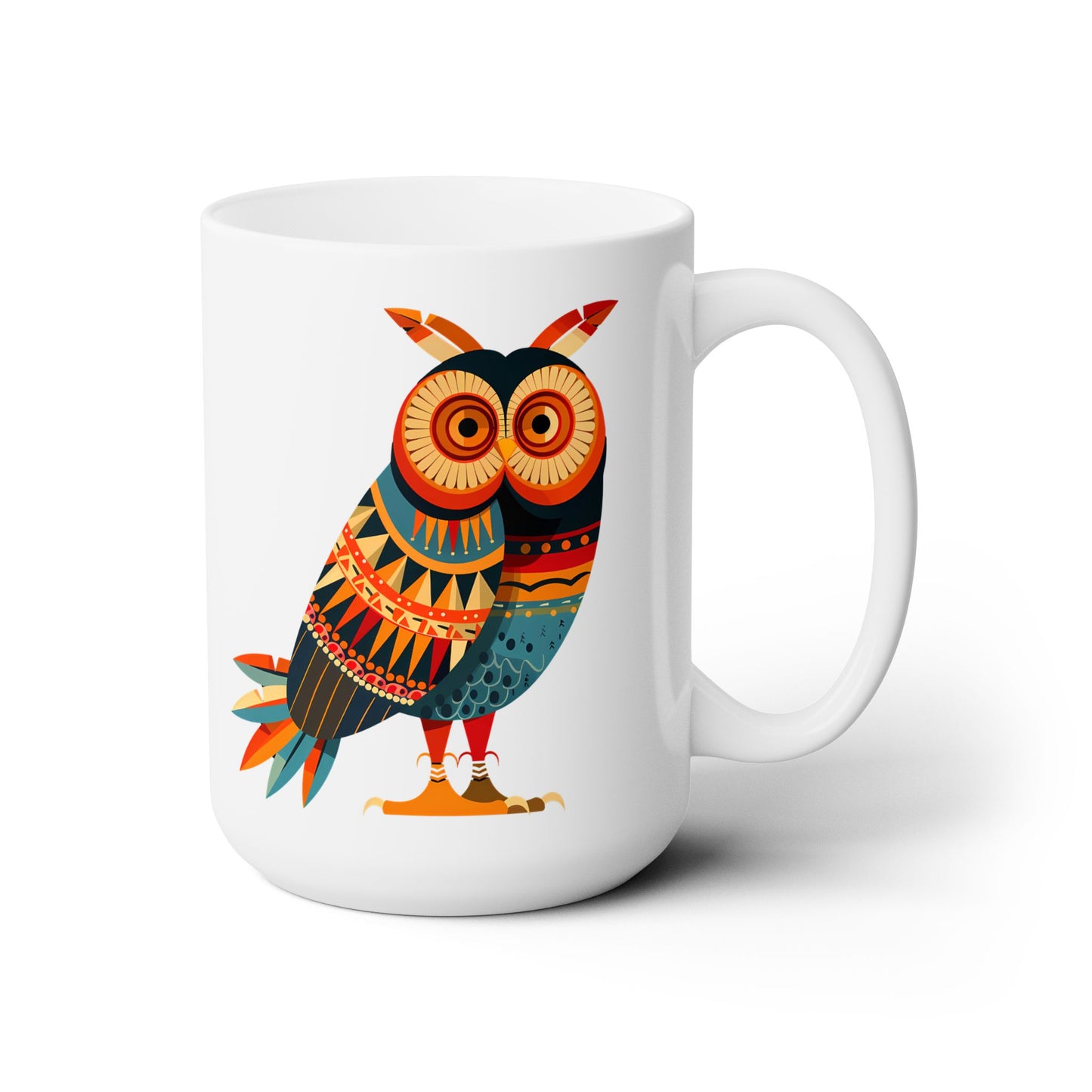 Autumn Owl Wisdom Ceramic Mug - 15 oz. - Sip the Wisdom of the Wild this Autumn! From our Spirit of the Wild Collection.