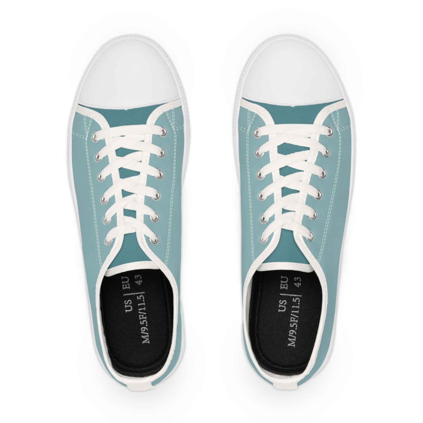 Glacial Ocean Men's Two-Tone Low Top Sneakers - Step into the Arctic - Where Glacial Cool Meets Oceanic Depth!