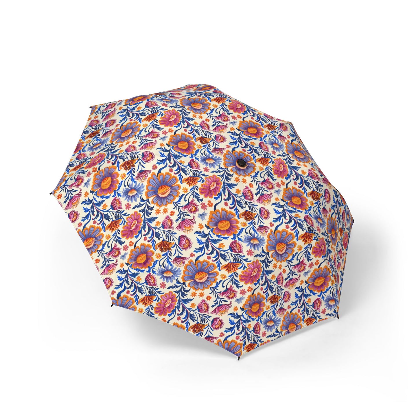 Regal Blossom Foldable Umbrella - Compact Semi-Automatic Travel Umbrella