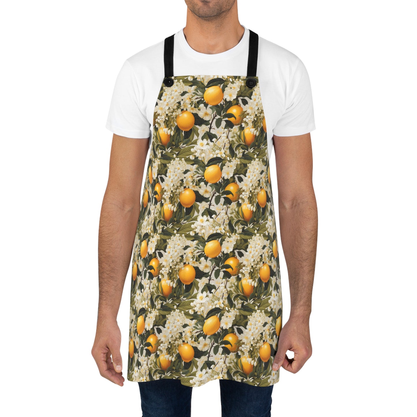 Lemony Blossoms Adult Apron - The Perfect Lemons and Blossoms to Brighten Your Kitchen. Classic Kitchen Lemony Goodness!