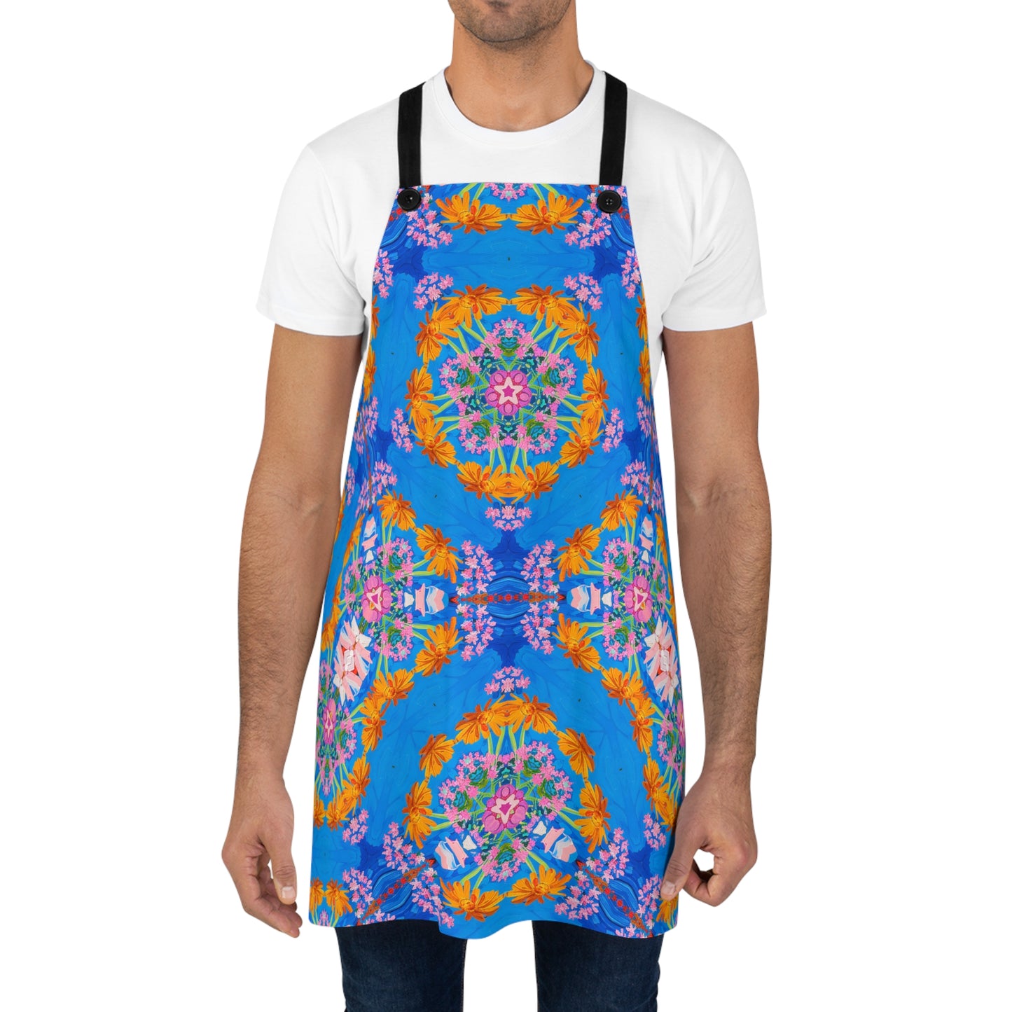 Prism Petals Adult Apron - Cook in Colorful Floral Harmony!