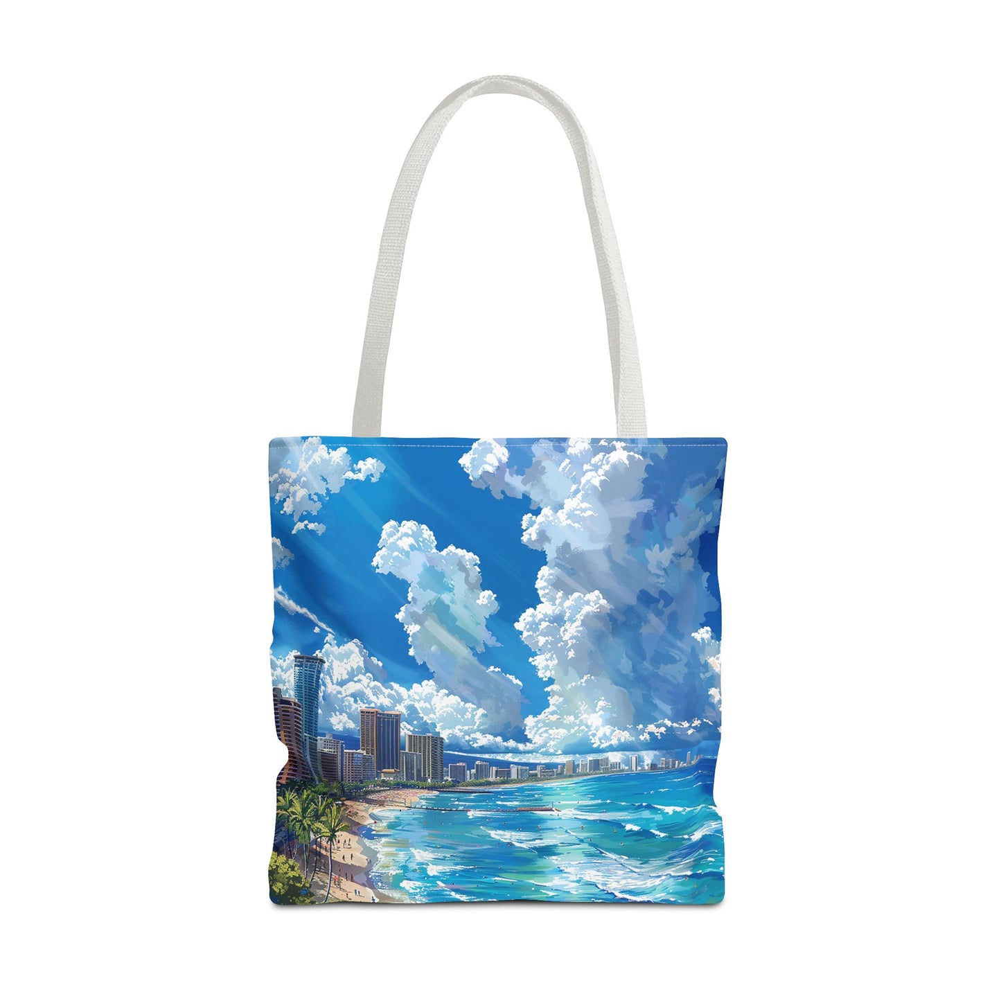 Waikiki Beach Tote Bag - Carry a Slice of Hawaiian Paradise Wherever You Go! Available in 3 sizes.