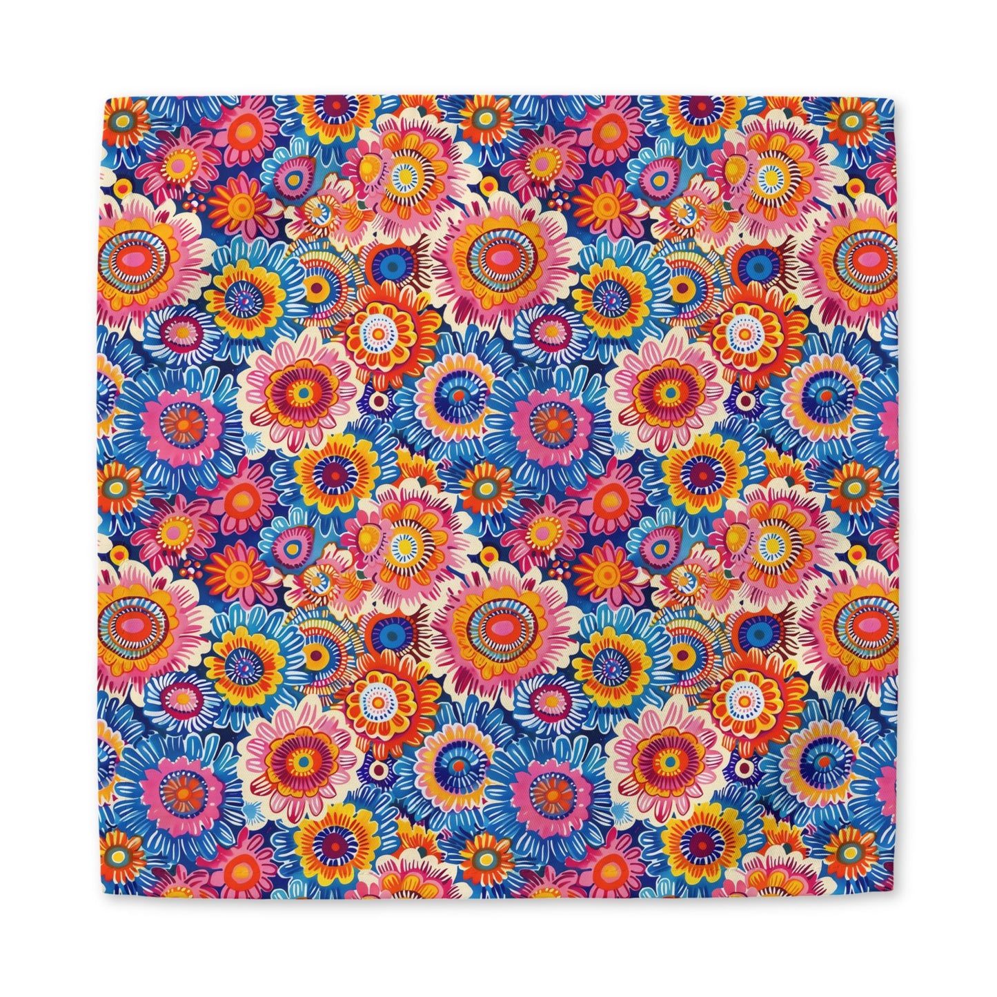 Crayon Blossom Whimsy cotton twill napkin