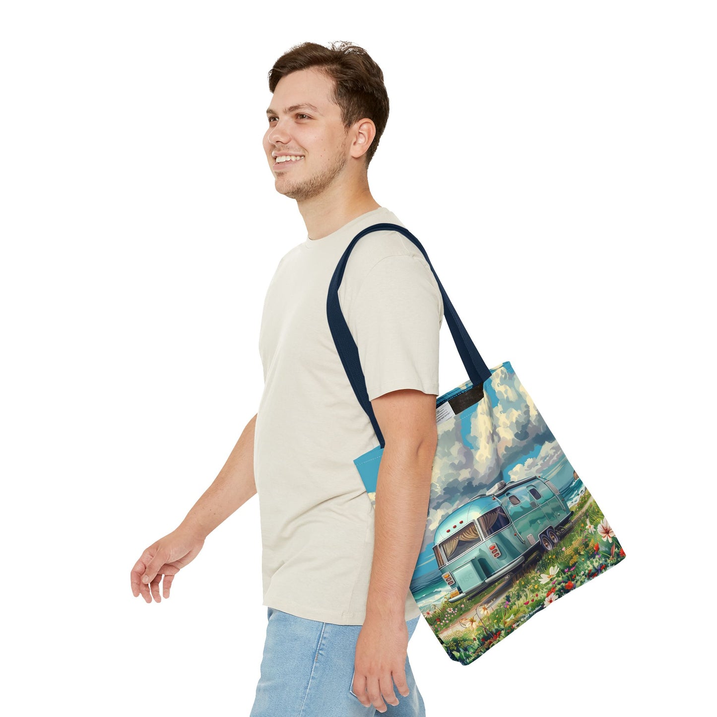 Retro Bliss Adventure Tote Bag - Adventure Awaits, Vintage Style! Available in 3 sizes.