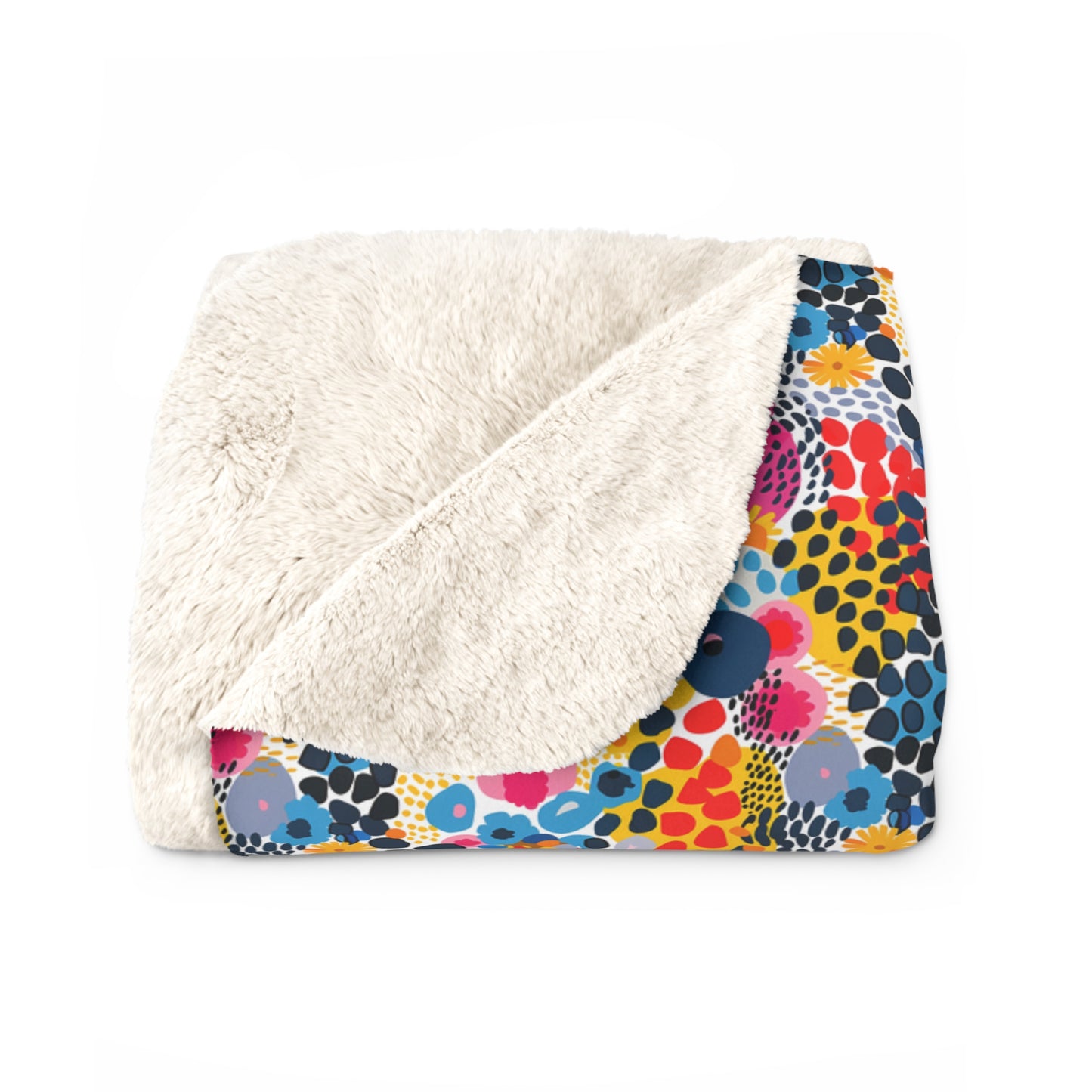 ColorSplash Pop Sherpa Fleece Blanket - Wrap Yourself in a Burst of ARt - ColorSplash Pop Sherpa Fleece! Available in 2 sizes.