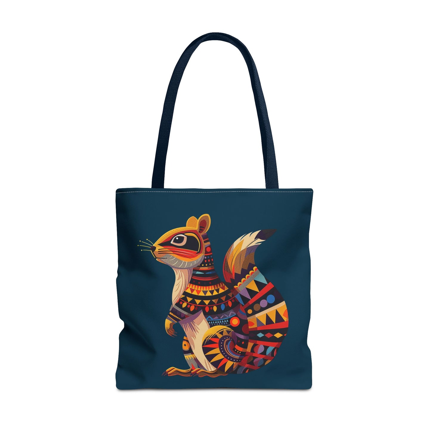 Autumn Squirrel Tote Bag - Wild Whimsy with a Tribal Twist! From our Spirit of the Wild Collection. Available in 3 sizes.