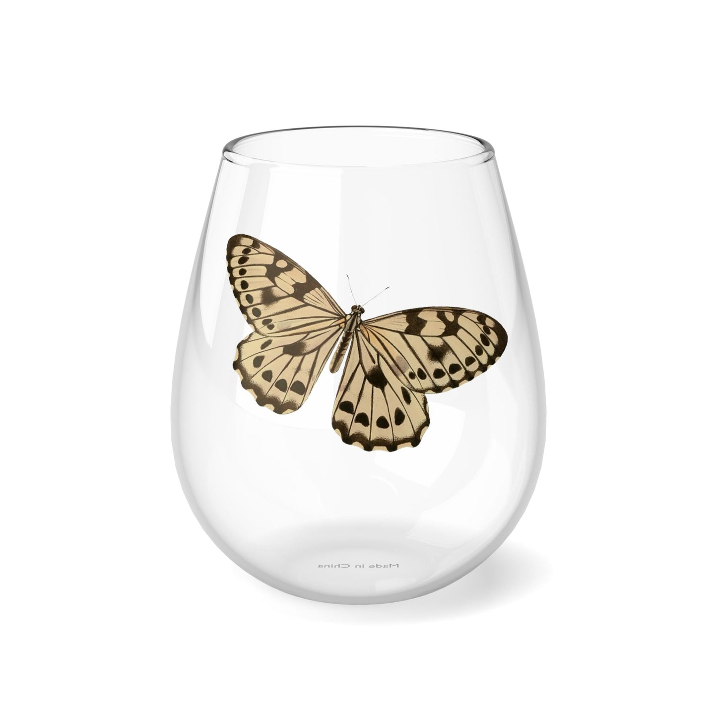 Ethereal Paper Kite Stemless Wine Glass - 11.75 oz - Glide Through Elegance with Every Sip! From our Timeless Wings Collection.
