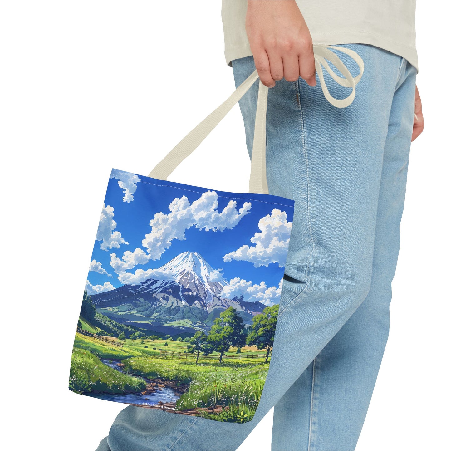 Mount Fuji Serenity Tote Bag - Carry the Tranquil Beauty of Japan's Iconic Peak! Available in 3 sizes.