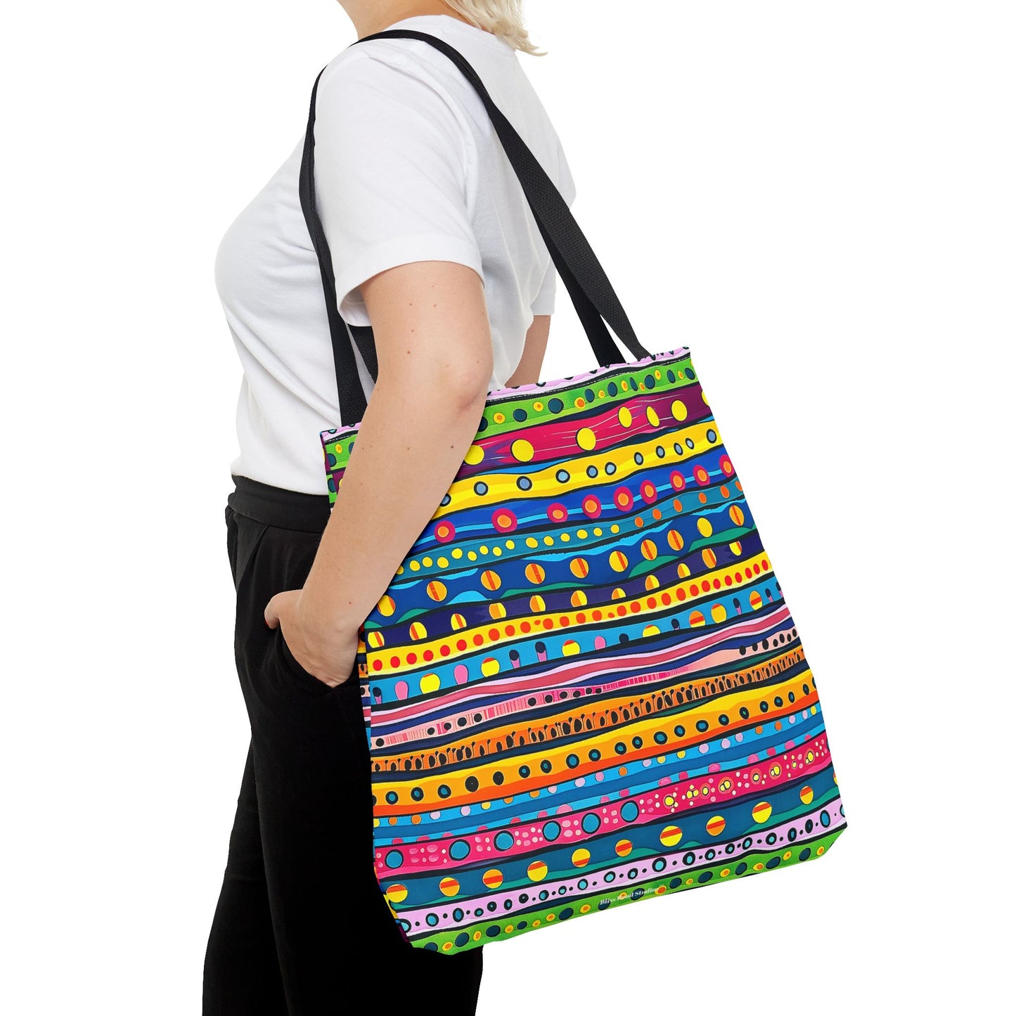 Pop Dot Parade Tote Bag - Make Every Day a Colorful Celebration! Available in 3 sizes.