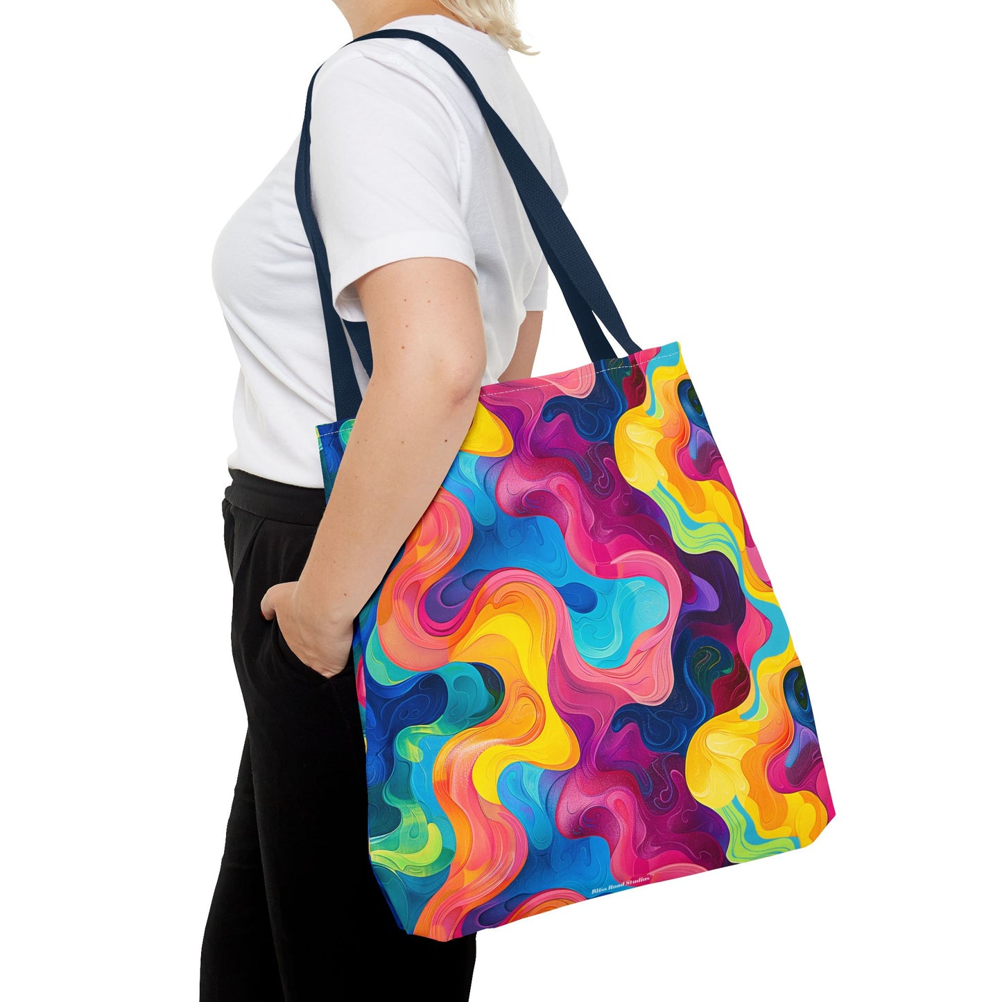 Wavelength Wonder Tote Bag - Carry Your Tote in a Symphony of Color. Available in 3 sizes.