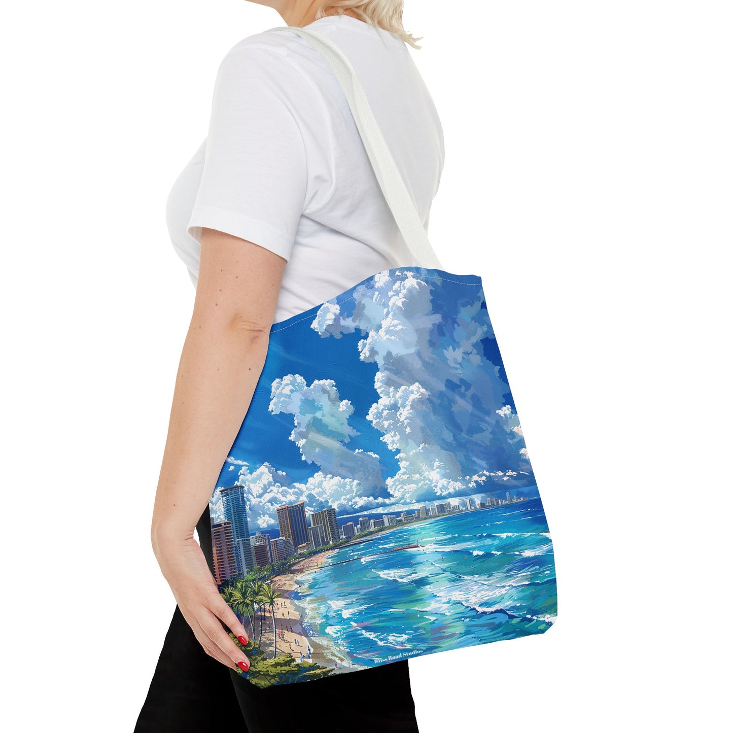 Waikiki Beach Tote Bag - Carry a Slice of Hawaiian Paradise Wherever You Go! Available in 3 sizes.