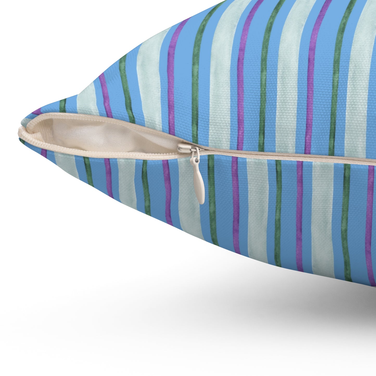 Stripe Hype Square Throw Pillow - Spun Polyester - Double-Sided Print - Concealed Zipper - Available in 4 sizes.
