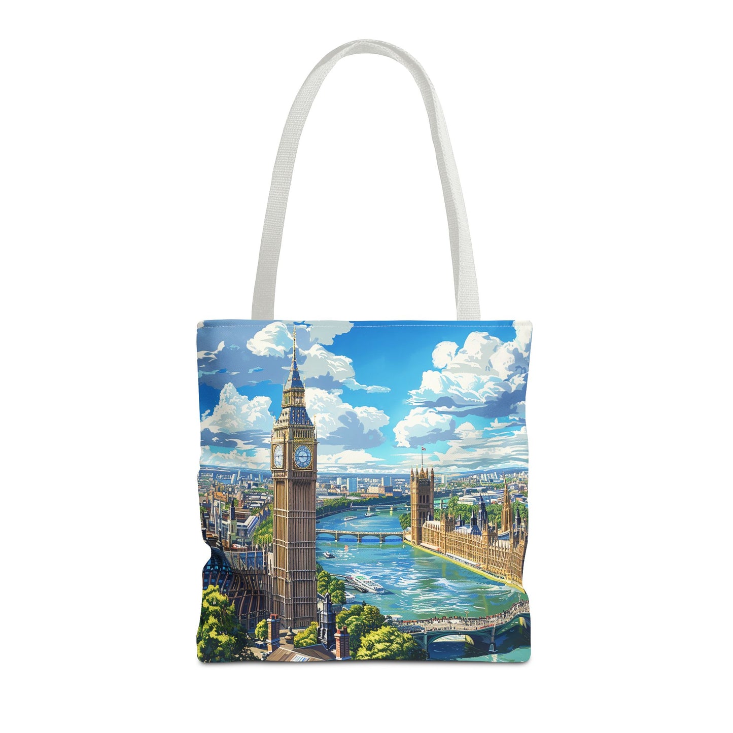 Big Ben River View Tote Bag - Carry the Timeless Charm of London's Iconic Skyline! Available in 3 sizes.