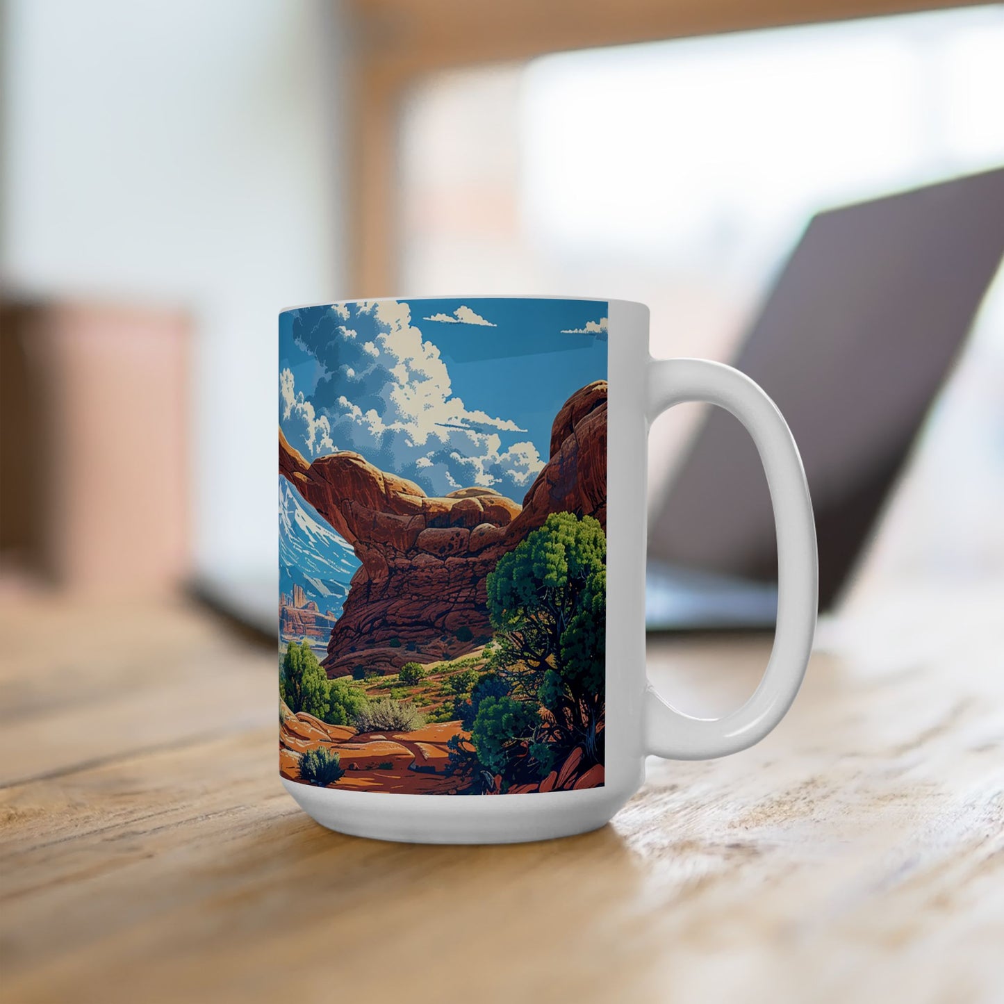 Arches Vista Ceramic Mug - 15 oz. - Sip the Grandeur of Nature's Masterpiece!