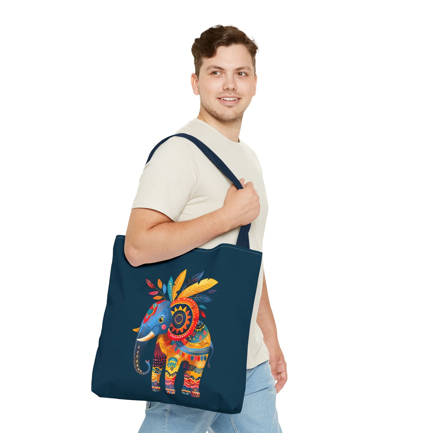 Ethnic Elephant Tote Bag - Carry the Spirit of the African Savanna with the Ethnic Elephant Tote! Available in 3 sizes.