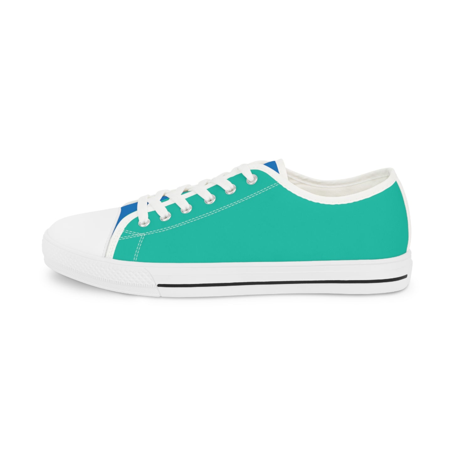 Turquoise Reef Men's Two-Tone Low Top Sneakers - Ride the Waves – Where Ocean Blue Meets Turquoise Tranquility!