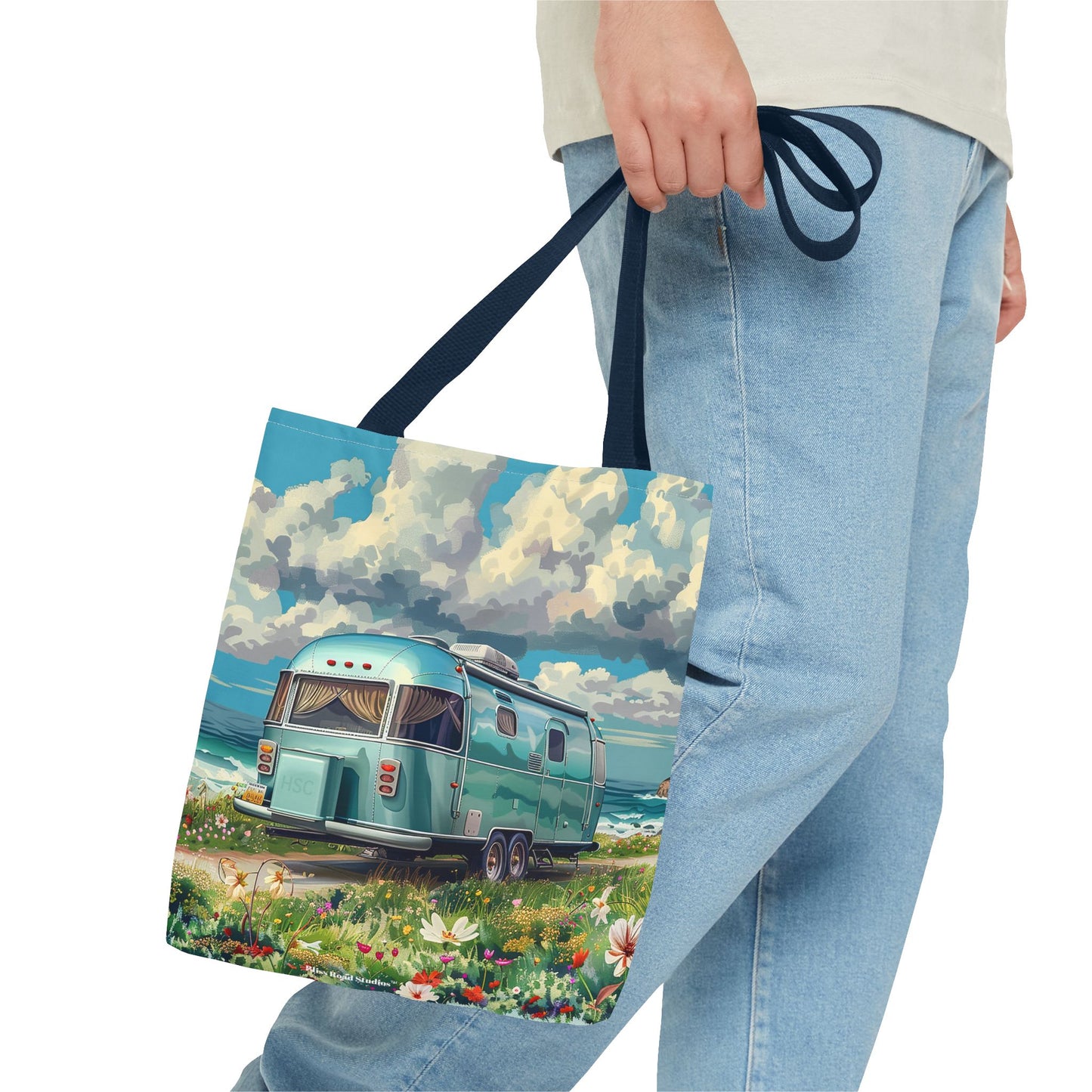 Retro Bliss Adventure Tote Bag - Adventure Awaits, Vintage Style! Available in 3 sizes.