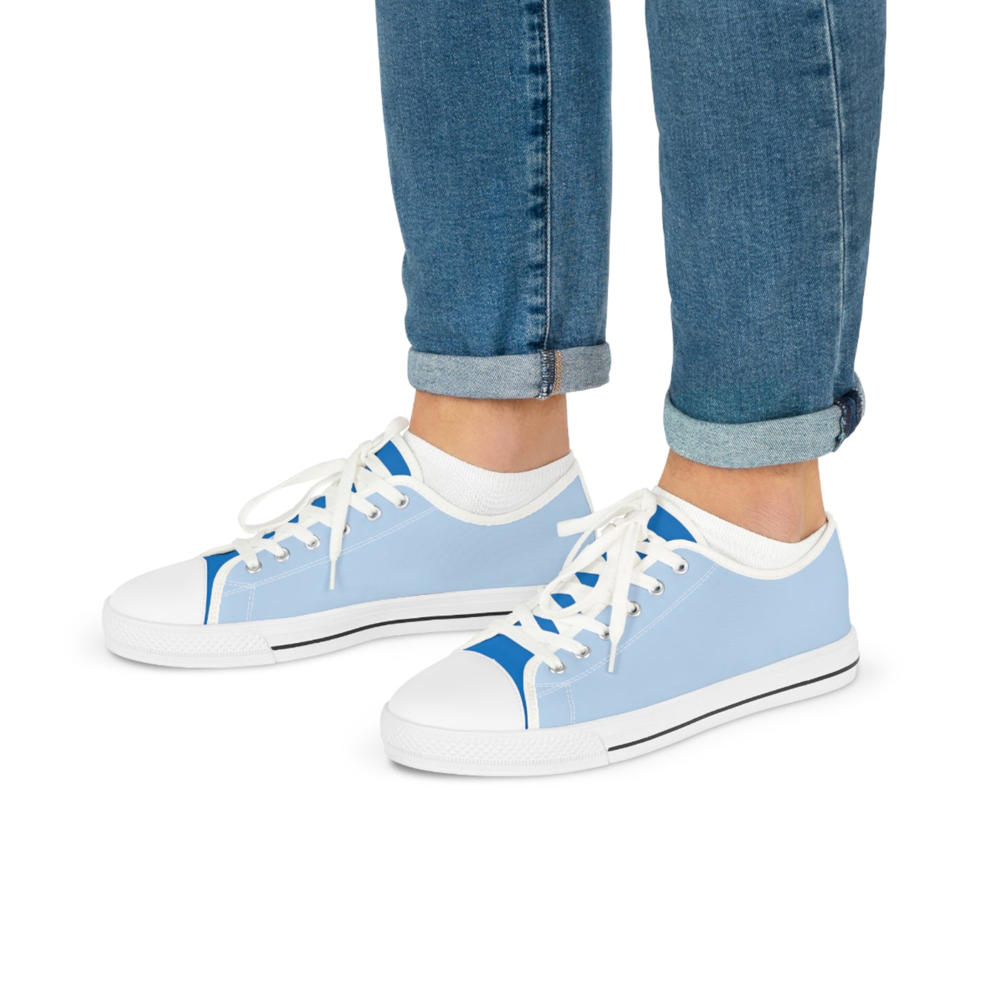 Blue Skies Men's Two-Tone Low Top Sneakers - Step Into the Sky – Cool Blues, Bold Moves!