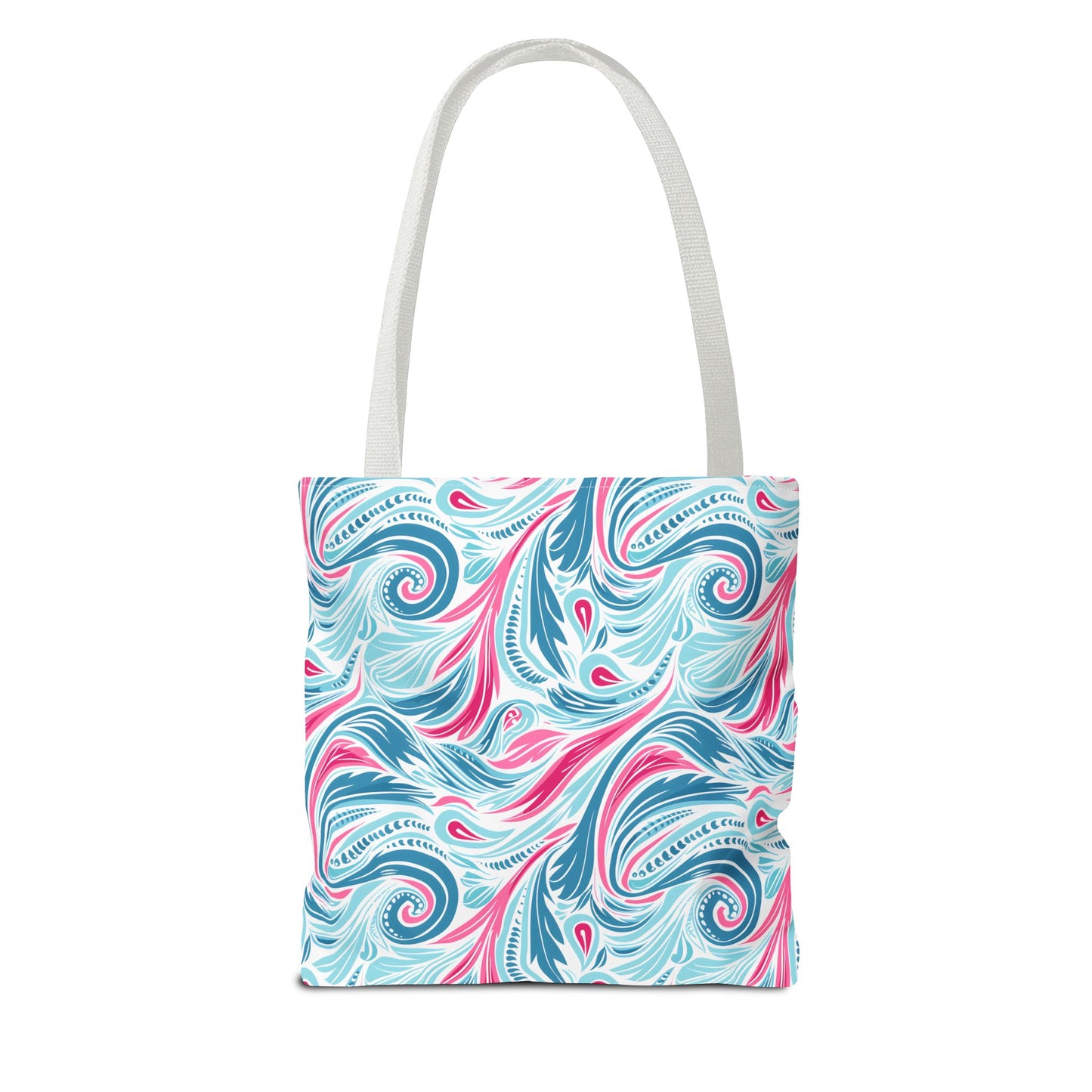 Teal Tide Twirl Tote Bag - Go Through Life with Coastal Charm! Available in 3 sizes.