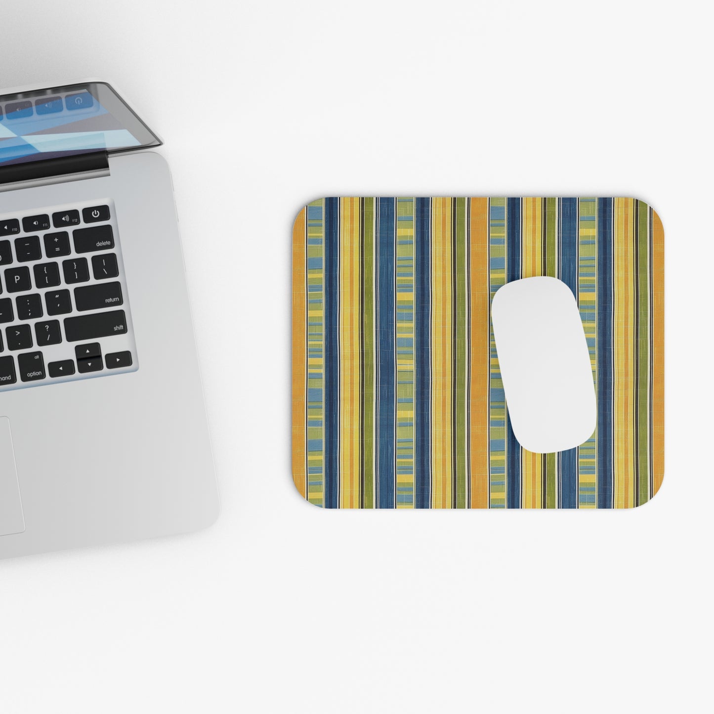 Summer Stripes Delight Mouse Pad - Add a Splash of Summer Style to Your Desk!