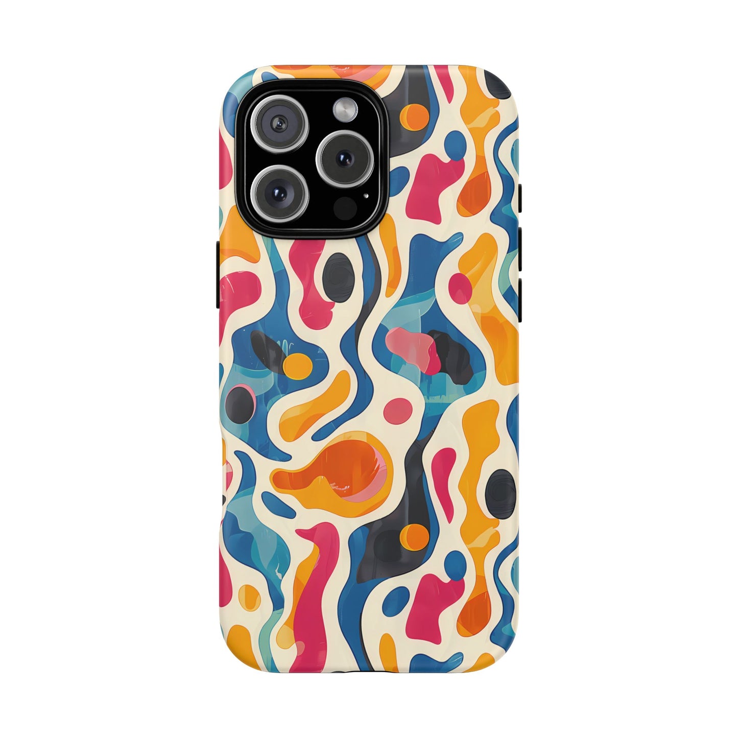 Oceanic Color Splash Tough Phone Case for Apple iPhone, Samsung Galaxy, and Google Pixel.