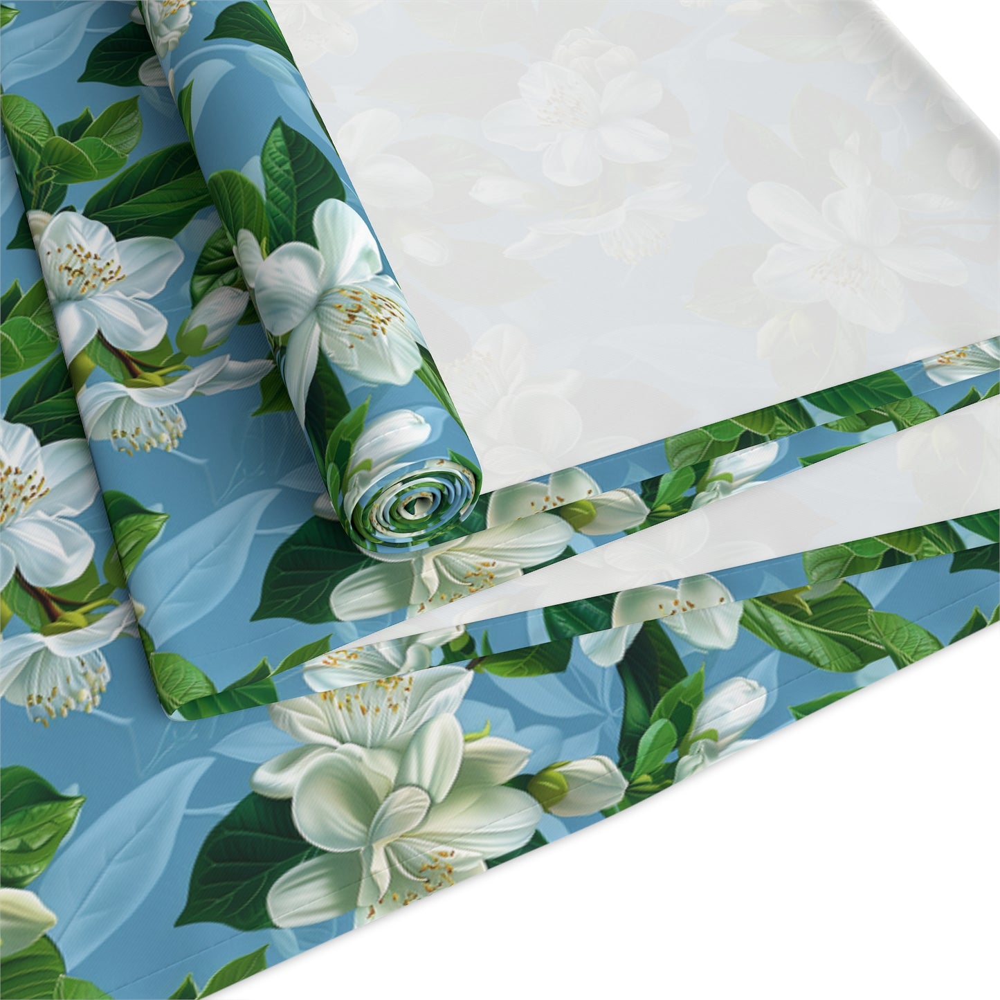 Jasmine Whisper Table Runner - Set Your Table in Tranquil Elegance! Available in 2 sizes.