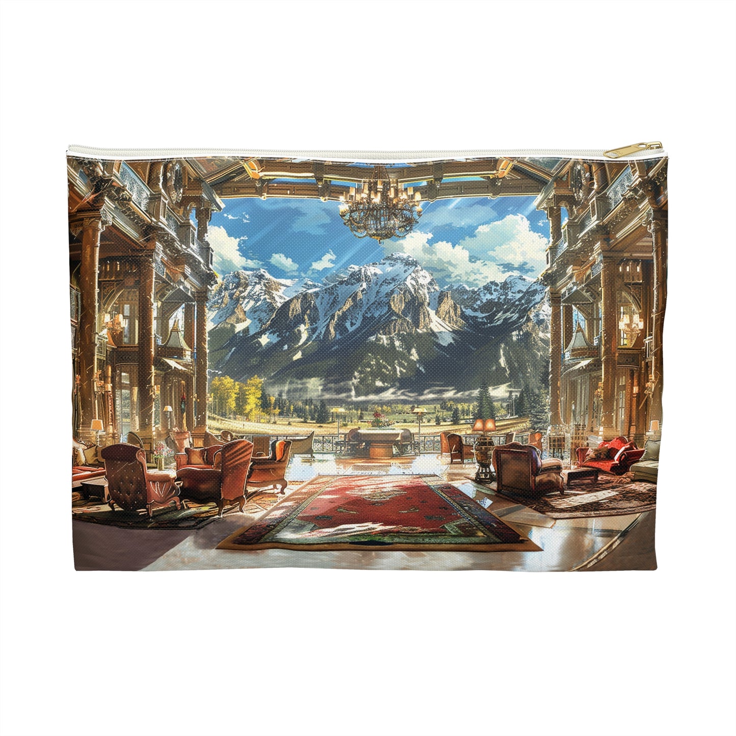 Rocky Mountain Retreat Accessory Pouch - Experience the Serenity of the Rockies, Wherever You Roam! Available in 2 sizes.